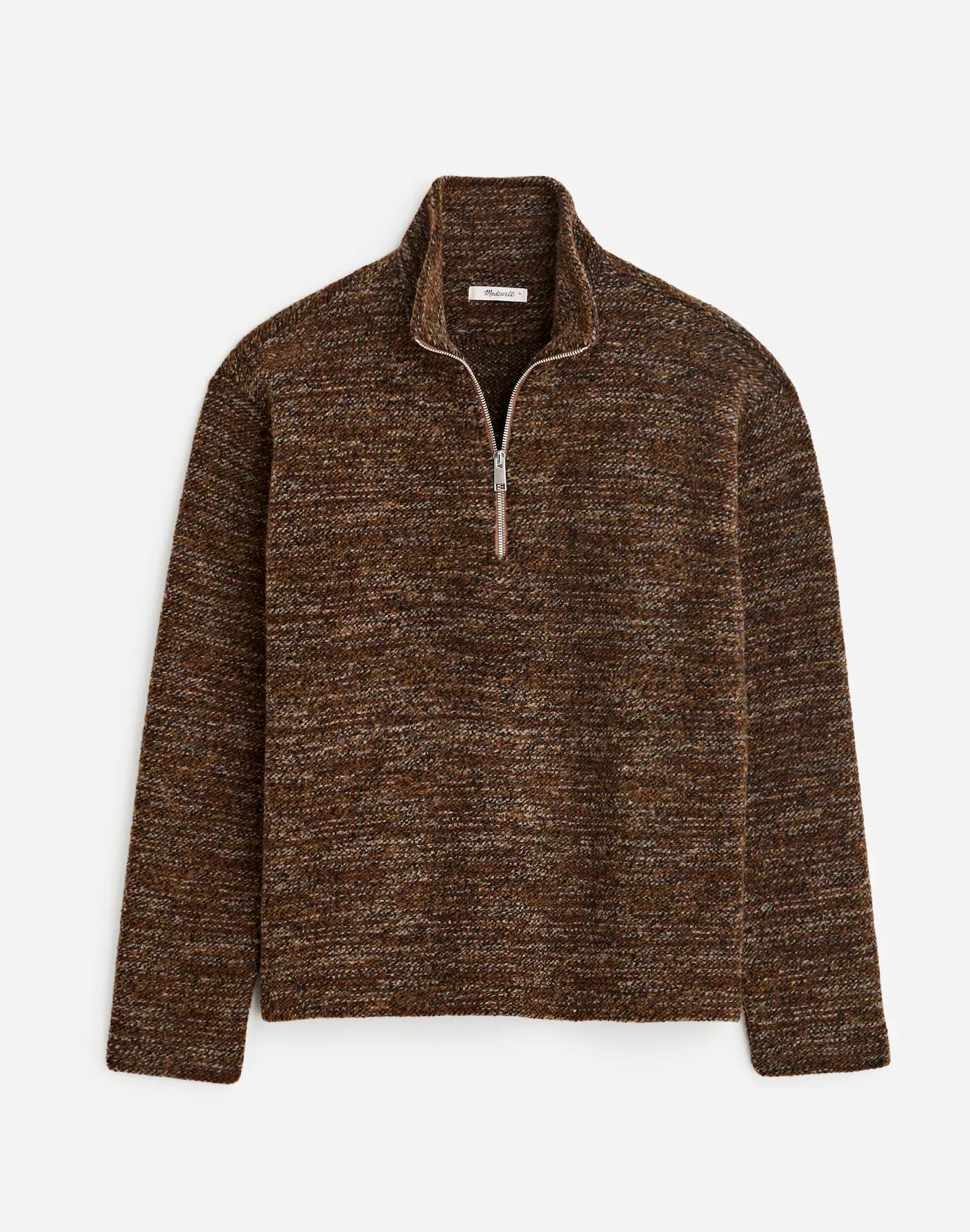 Bouclé Quarter-Zip Pullover Product Image