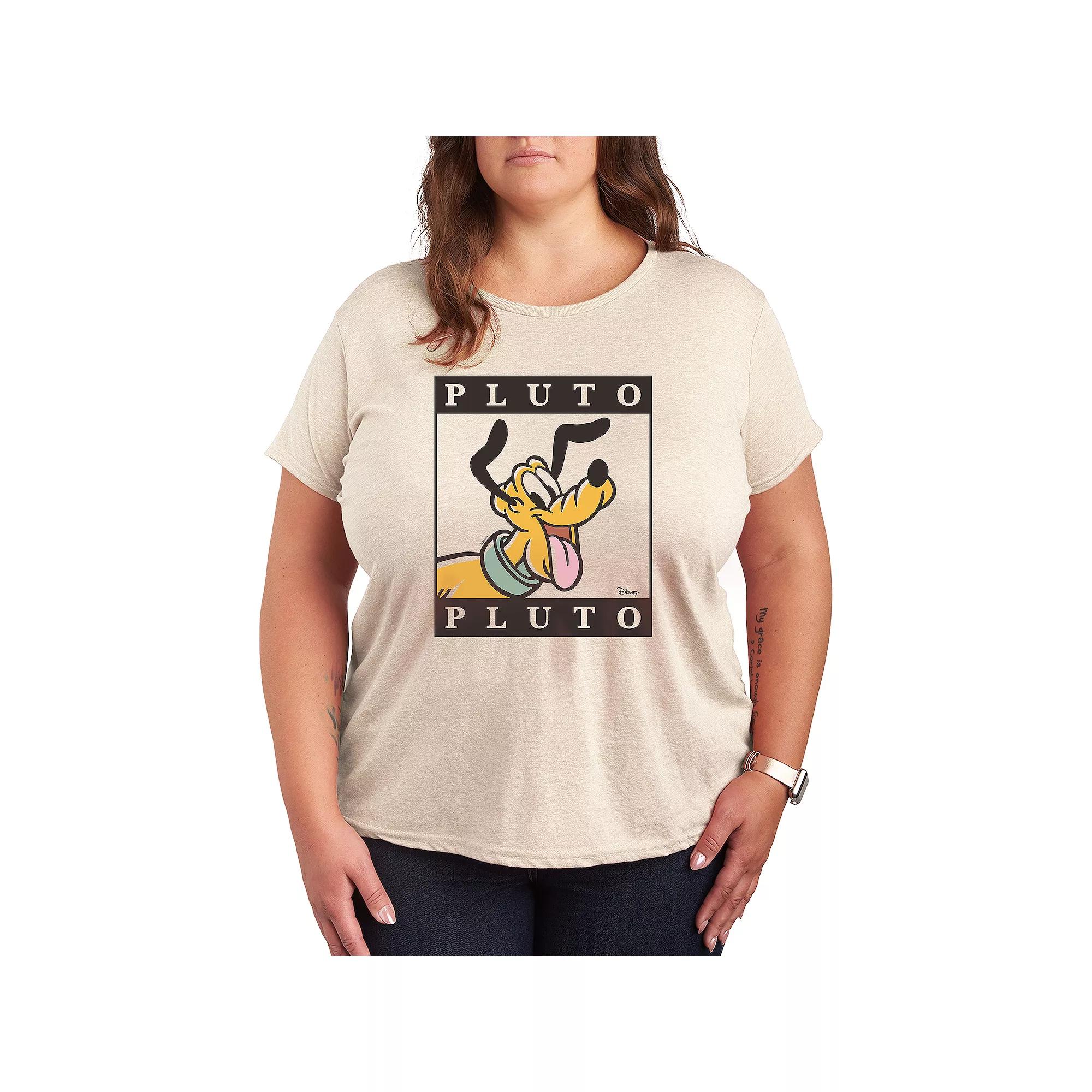 Disney's Pluto Plus Type Block Graphic Tee, Women's,  Product Image