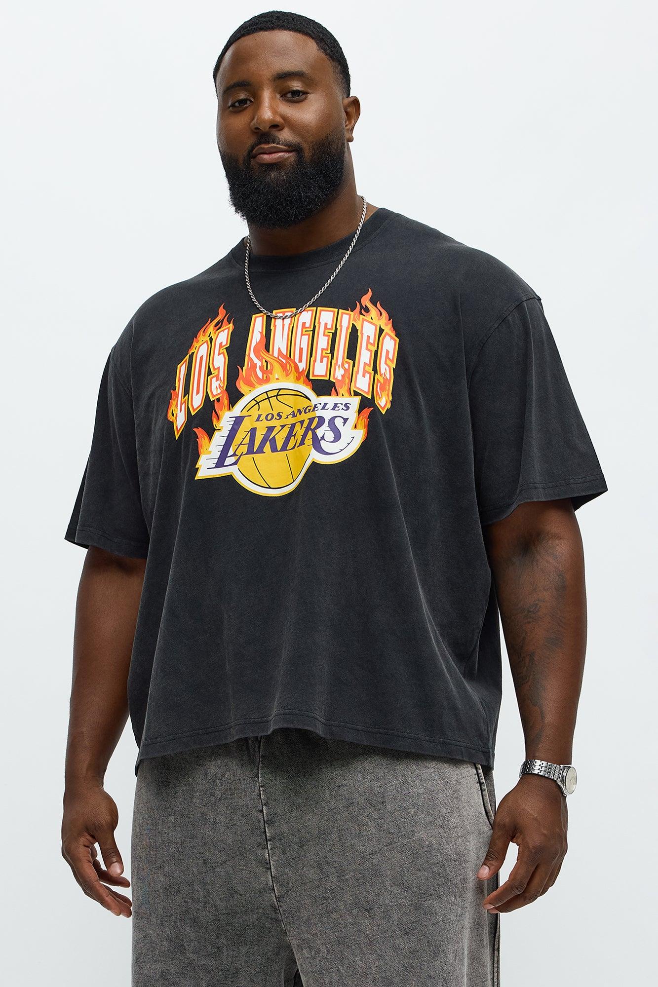 Lakers Slam Jam Oversized Short Sleeve Tee - Black Male Product Image