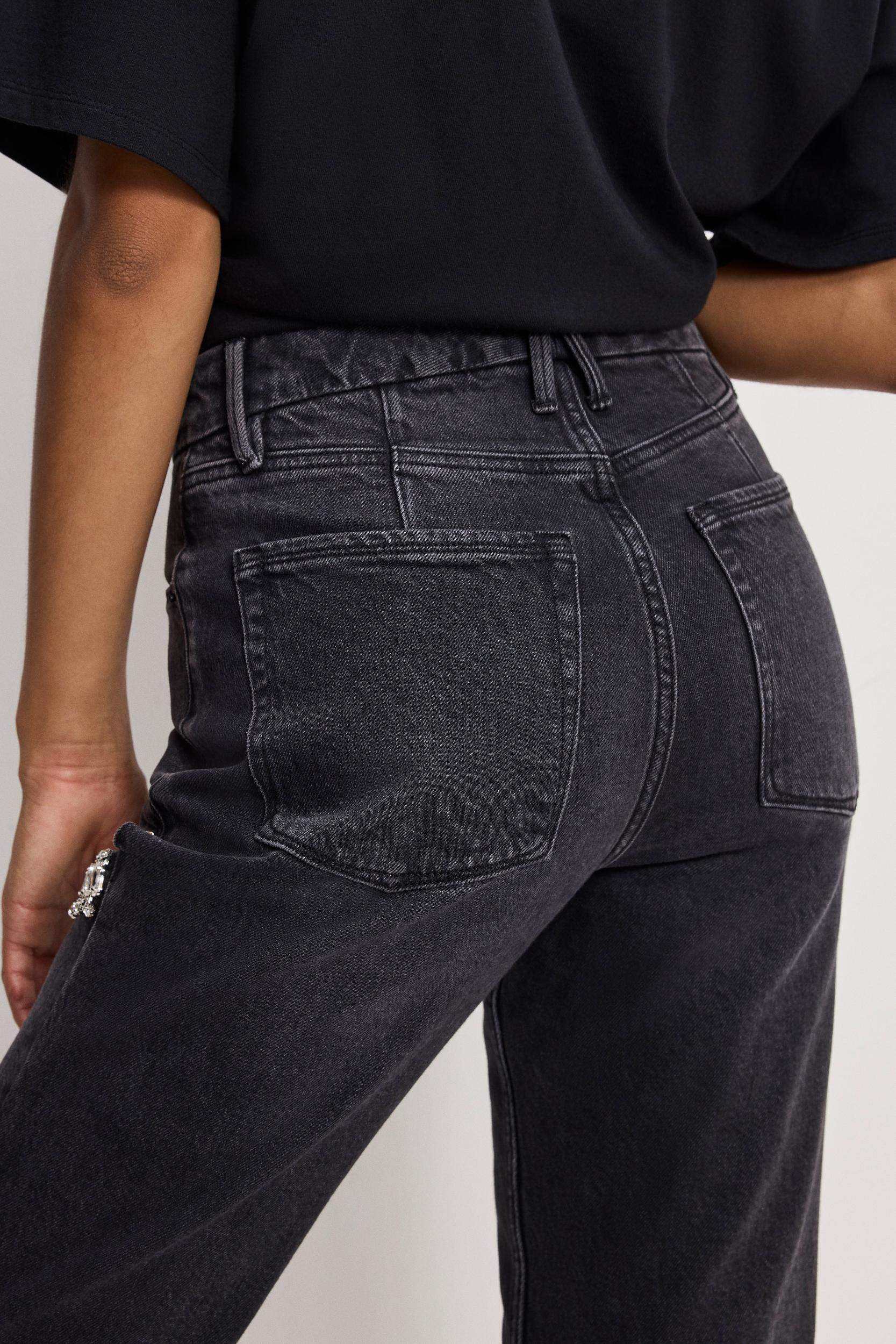 GOOD ICON STRAIGHT DIAMOND JEANS | BLACK376 Product Image