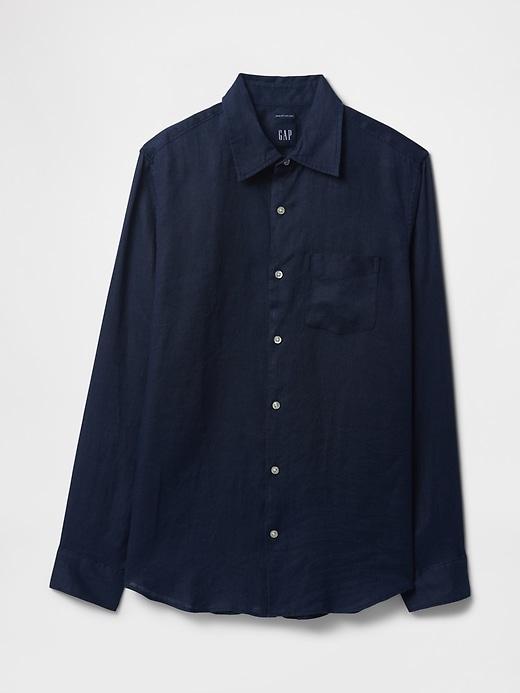 100% Linen Classic Shirt Product Image