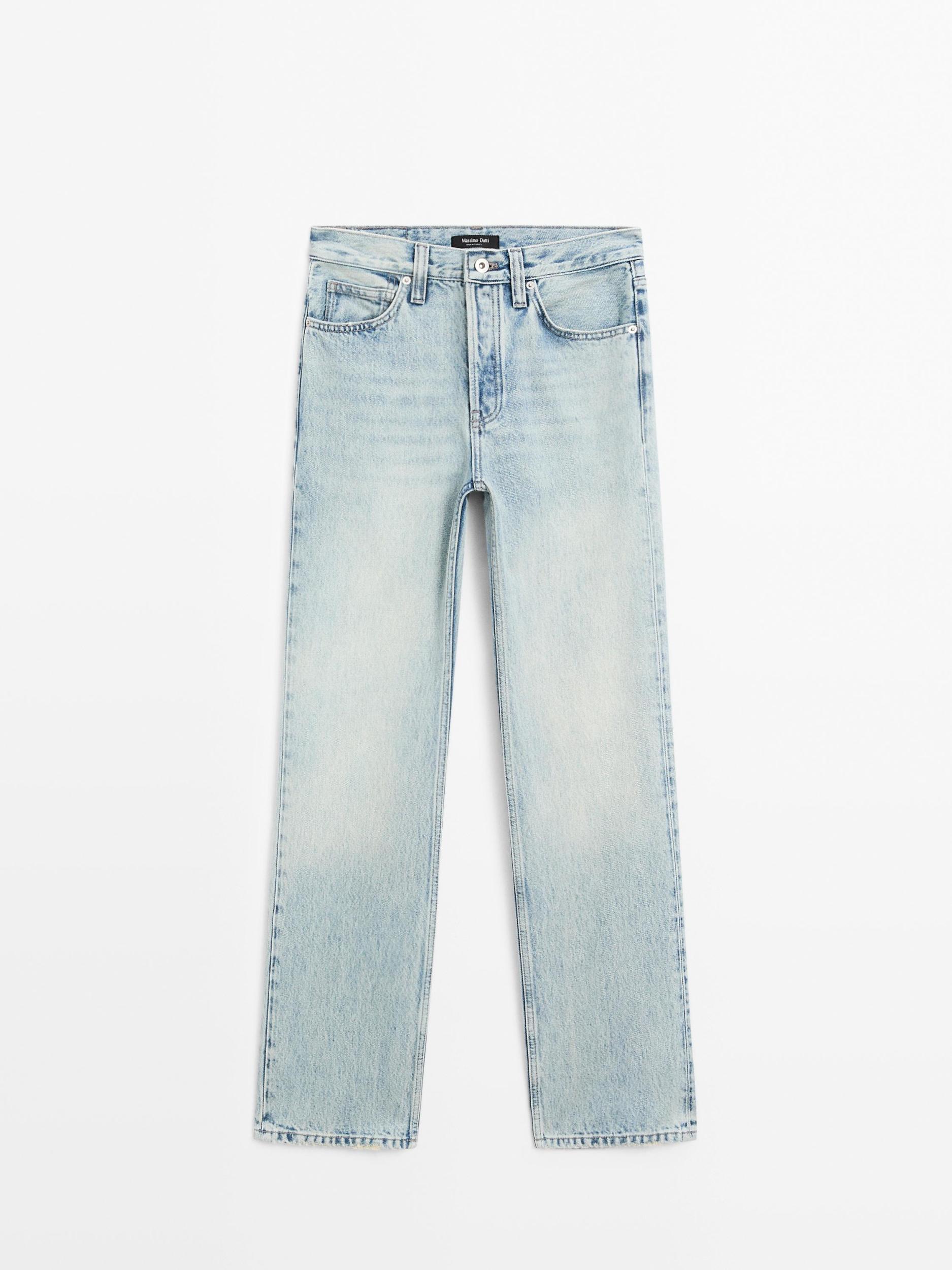 Straight-leg high-waist jeans Product Image