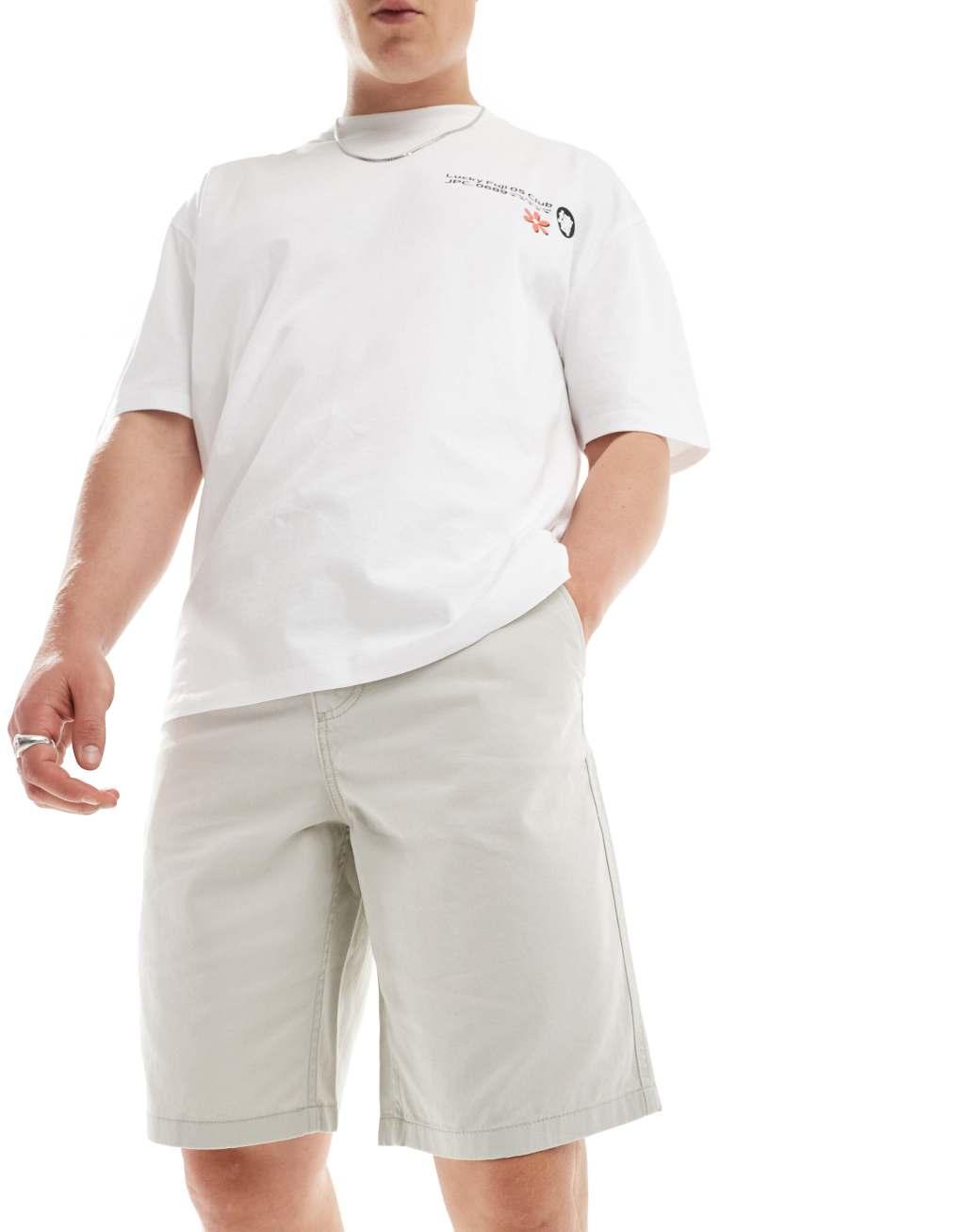 ASOS DESIGN chino short in stone Product Image