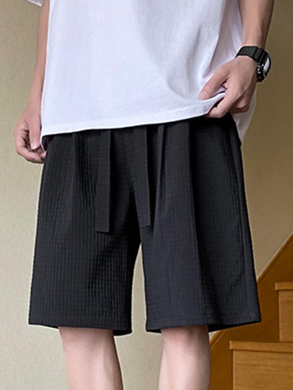 Men's Textured Solid Drawstring Shorts Product Image
