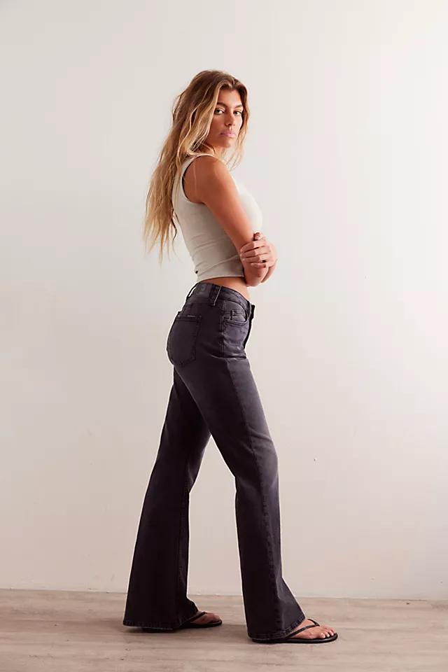 CRVY Vintage High-Rise Flare Jeans Product Image