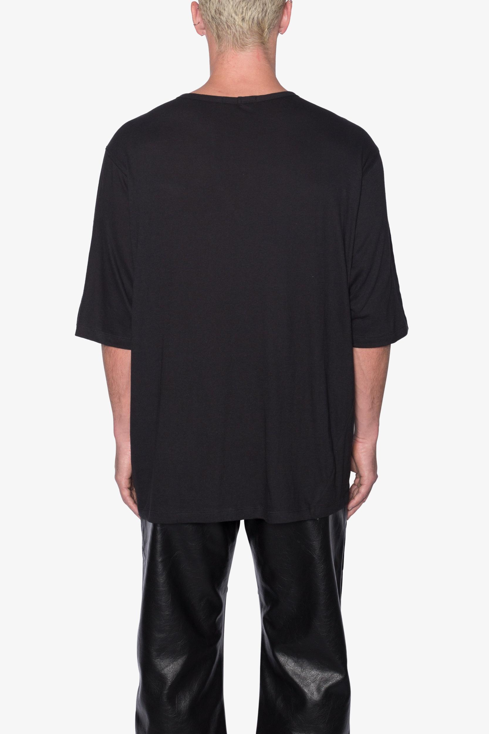 Sheer Gauze Tee - Black Product Image