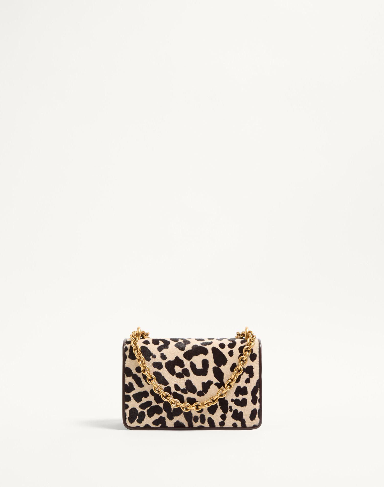 Valentino Garavani Vain Small Shoulder Bag In Pony Effect Calfskin With Animalier Print Product Image