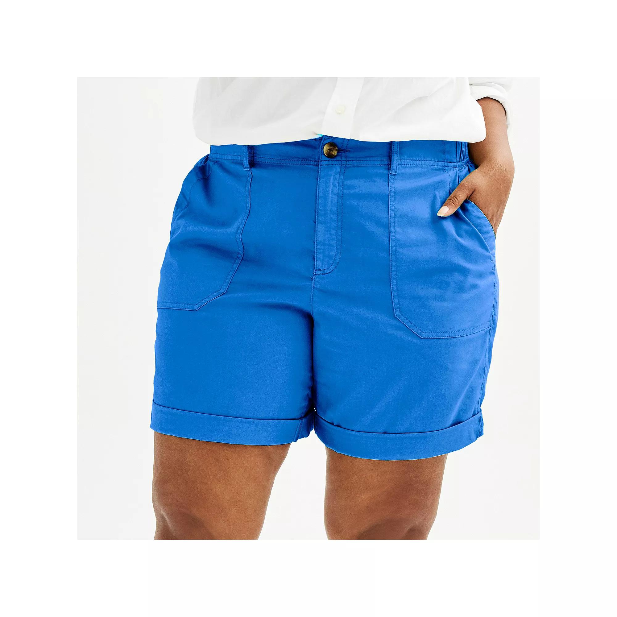 Plus Size Sonoma Goods For Life® Utility Bermuda Shorts, Women's, Size: 3XL, Purple Velvet Product Image