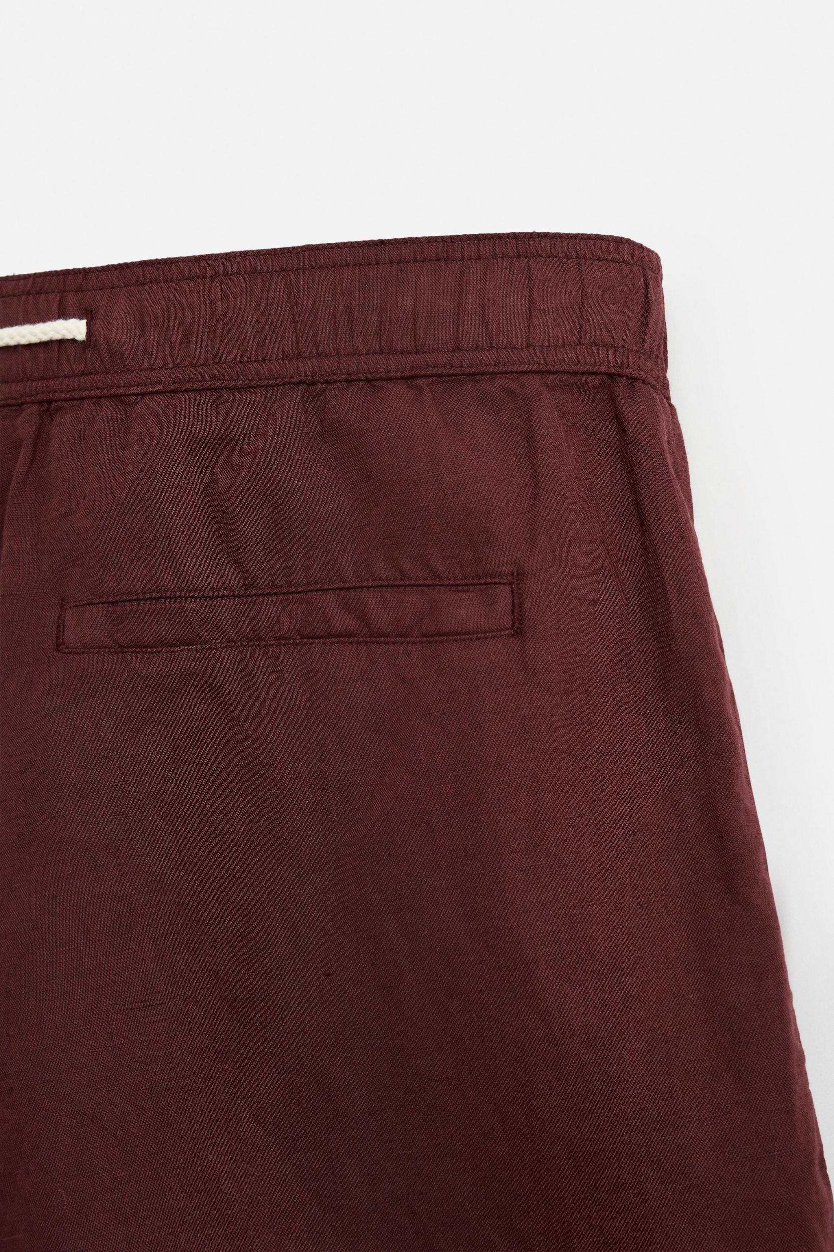 LINEN-COTTON SHORTS Product Image