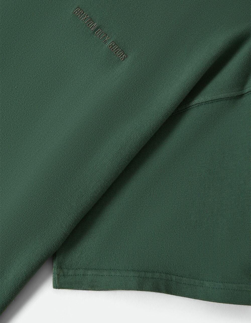 BRIXTON Quality Goods Mens Relaxed Knit Shirt - DK GREEN Product Image
