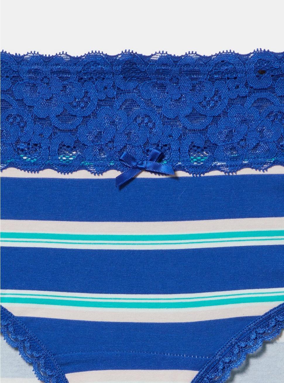 Cotton Mid-Rise Hipster Lace Trim Panty Product Image