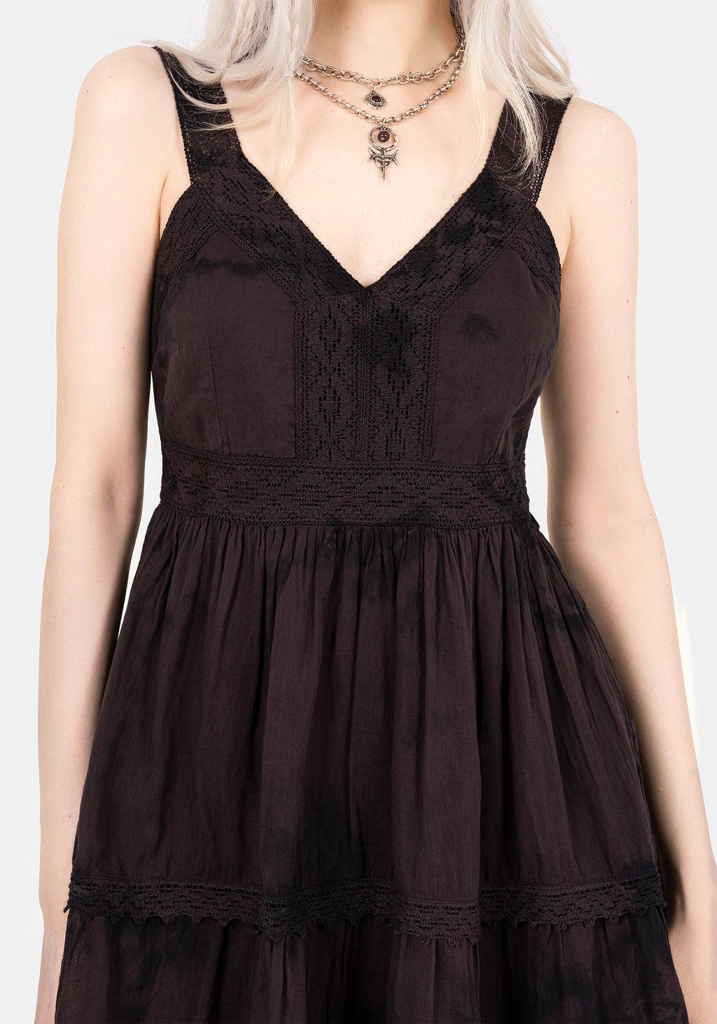 Burnout Tie Dye Cotton Mini Dress Product Image