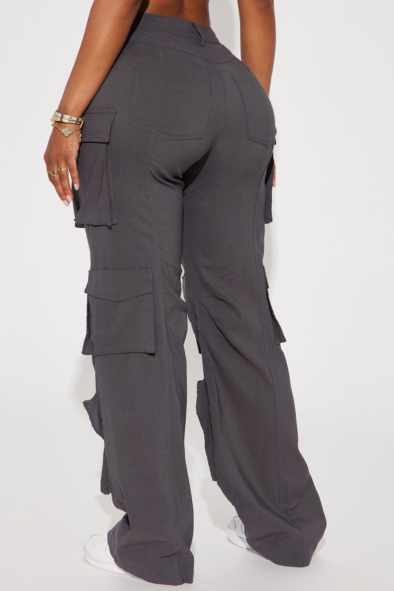 Walk On By Cargo Pant - Charcoal Product Image