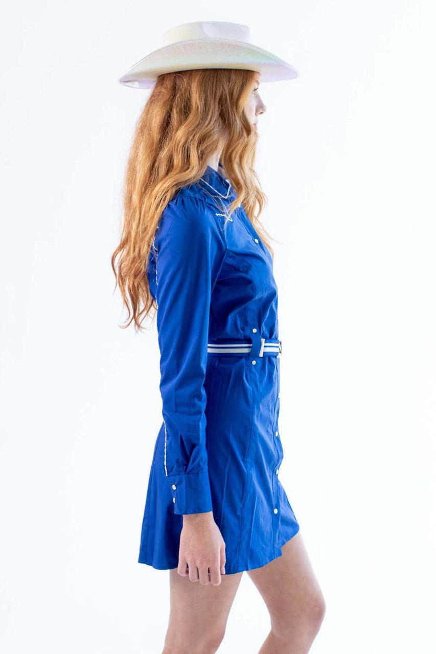 Pearl Snap Western Shirt Dress Product Image