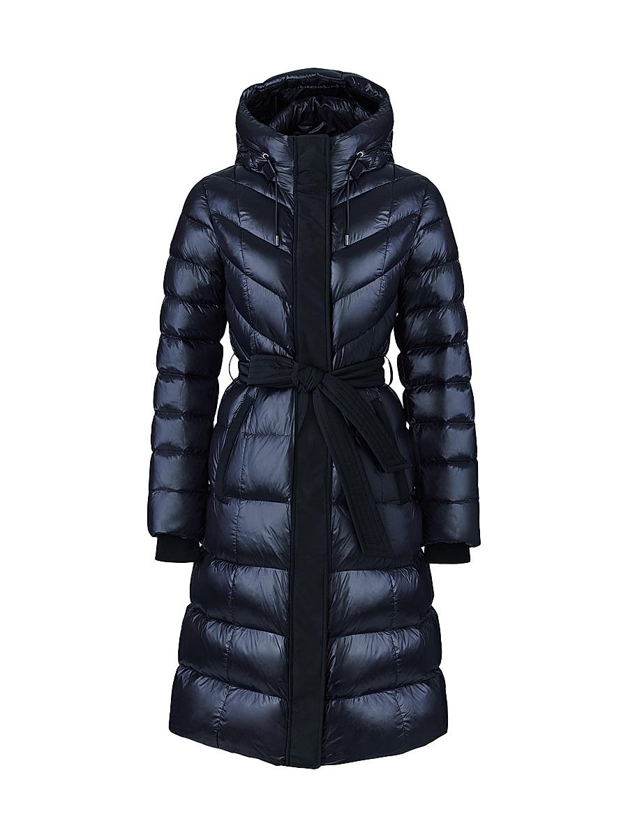 Womens Coralia Down Belted Puffer Coat Product Image