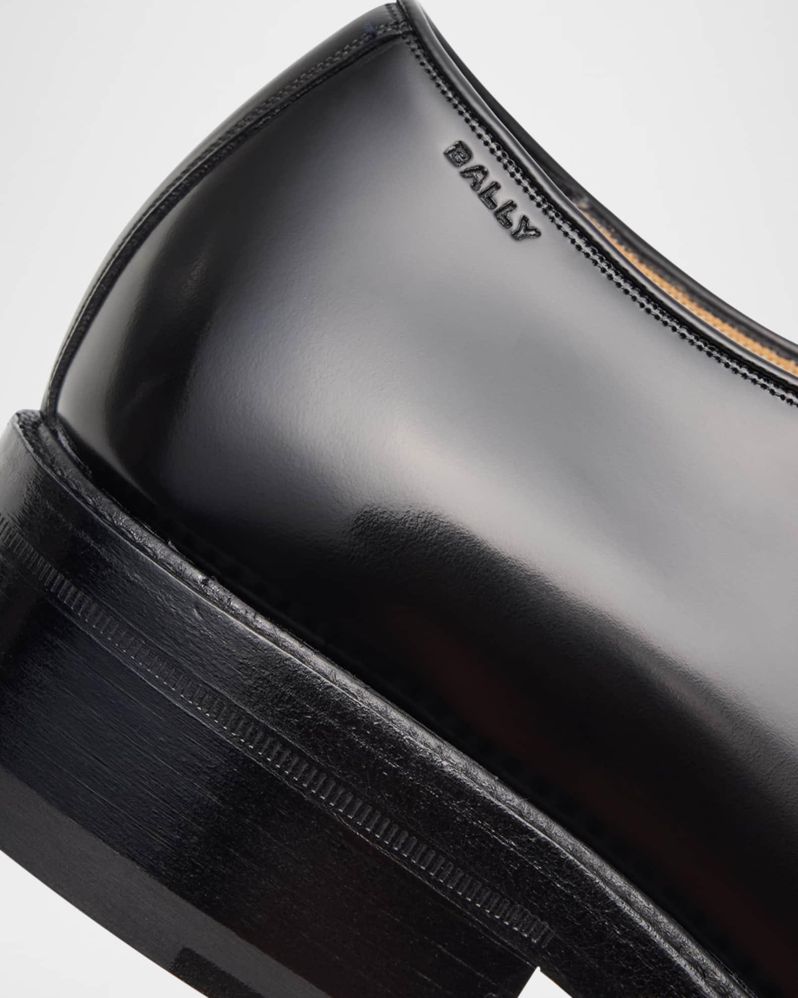 Men's Boston Brogue Leather Cap-Toe Oxfords Product Image