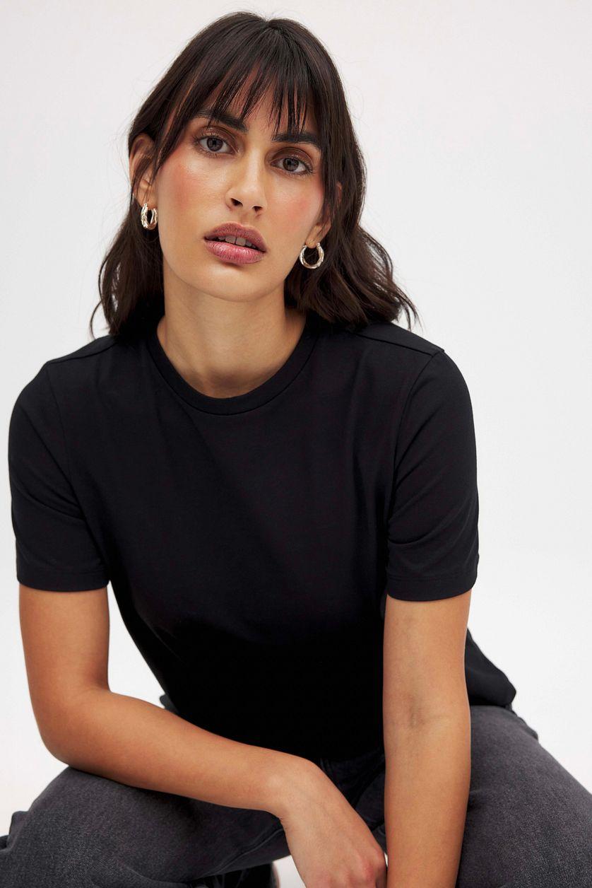 Round Neck Cotton T-Shirt Product Image