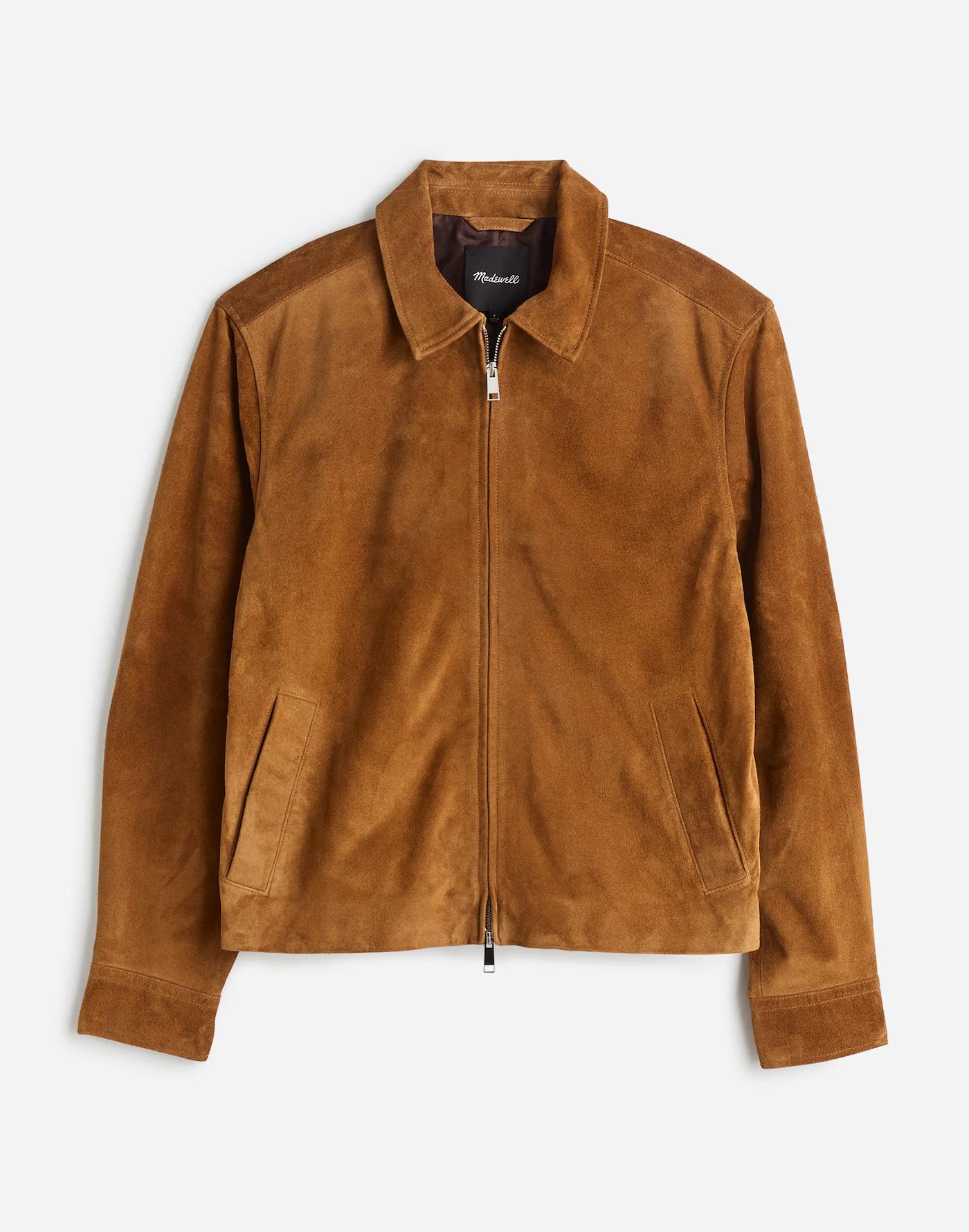 Suede Zip-Front Jacket Product Image