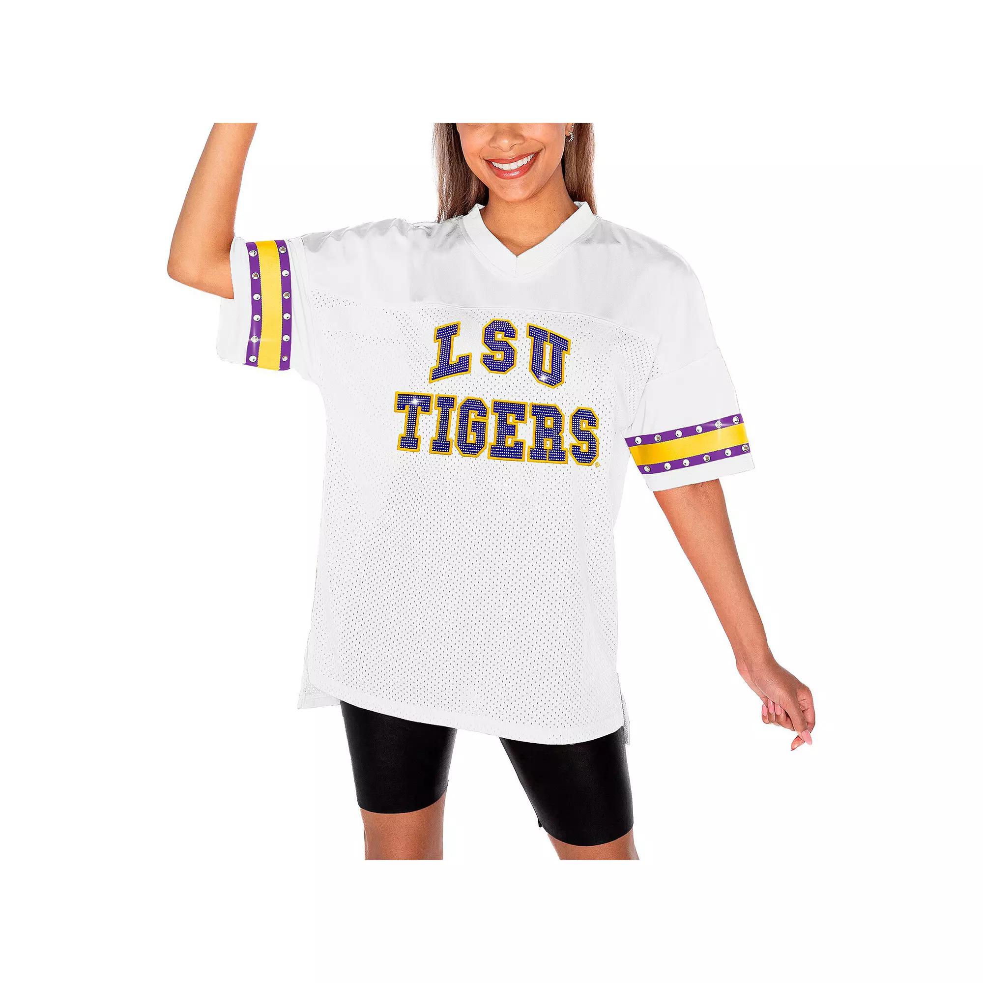 Women's Gameday Couture White LSU Tigers Until Kickoff Rhinestone Fashion T-Shirt, Size: XXL Product Image