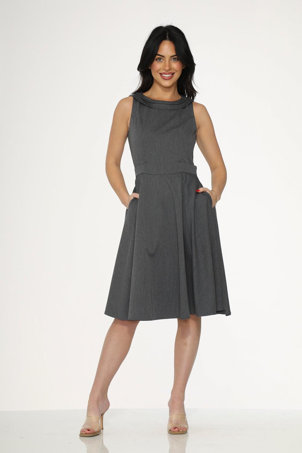 Grey Swing Dress Product Image