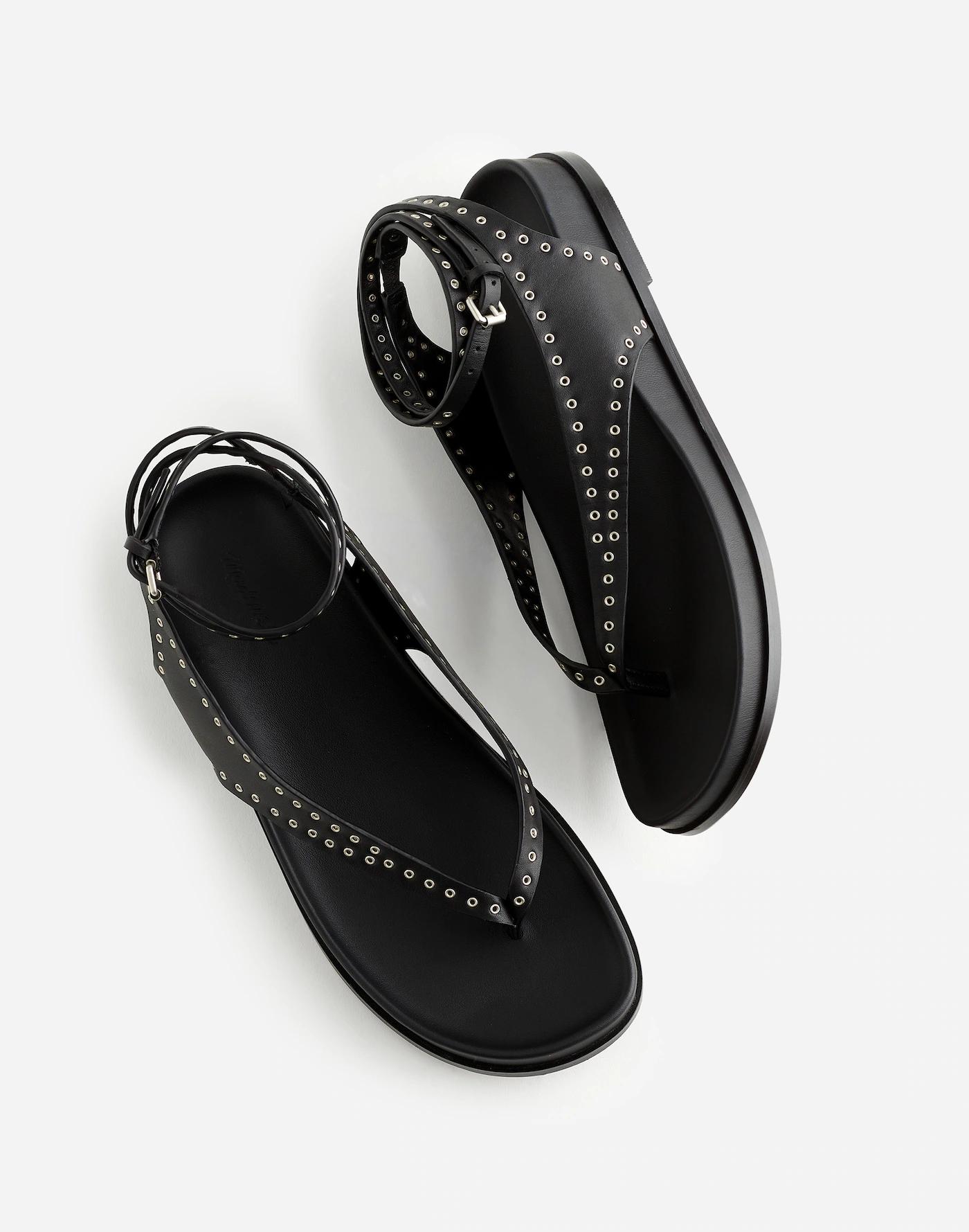 The Eleni Ankle-Wrap Thong Sandal Product Image