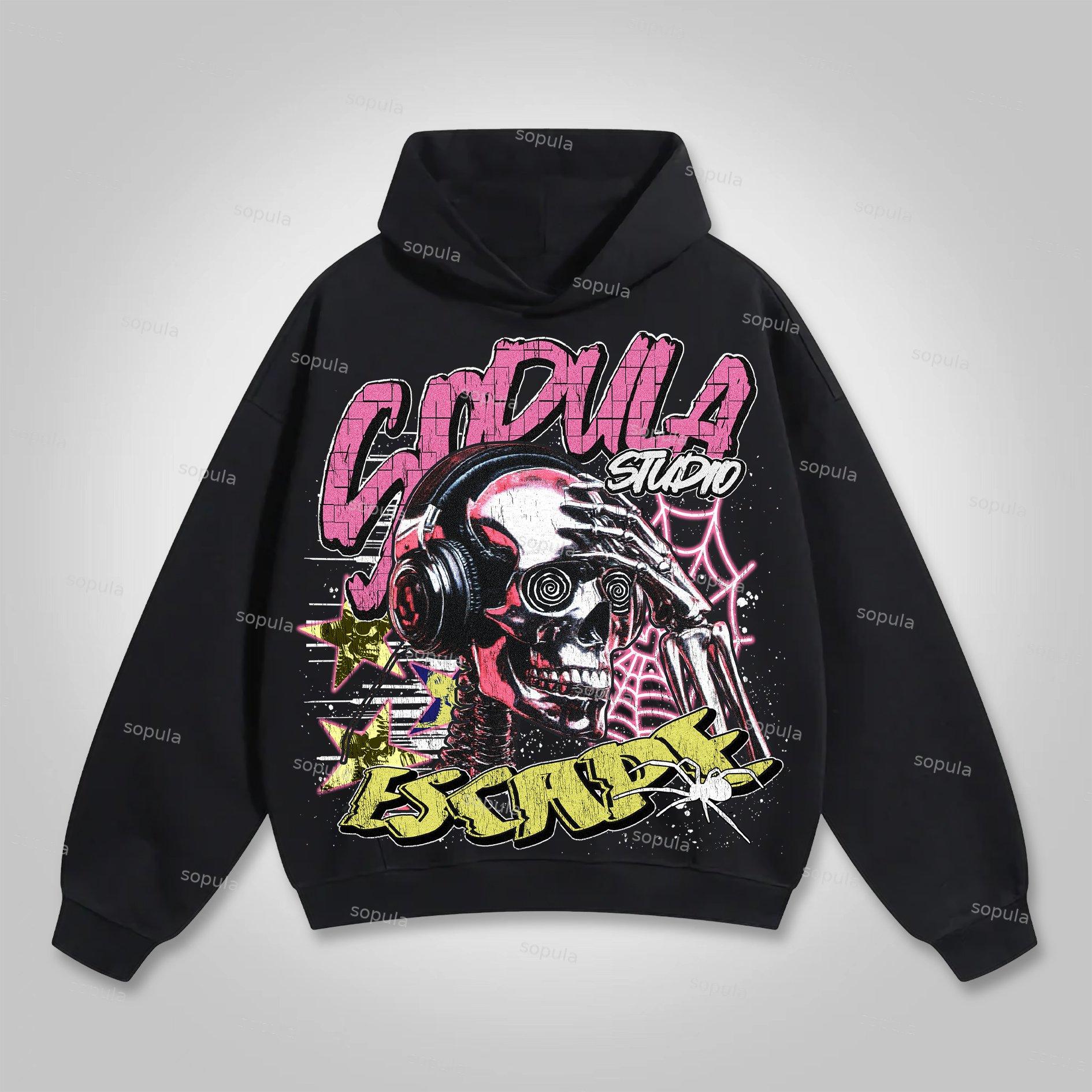 Sopula Psychedelic Ego Graphics Pocket Hoodie Product Image