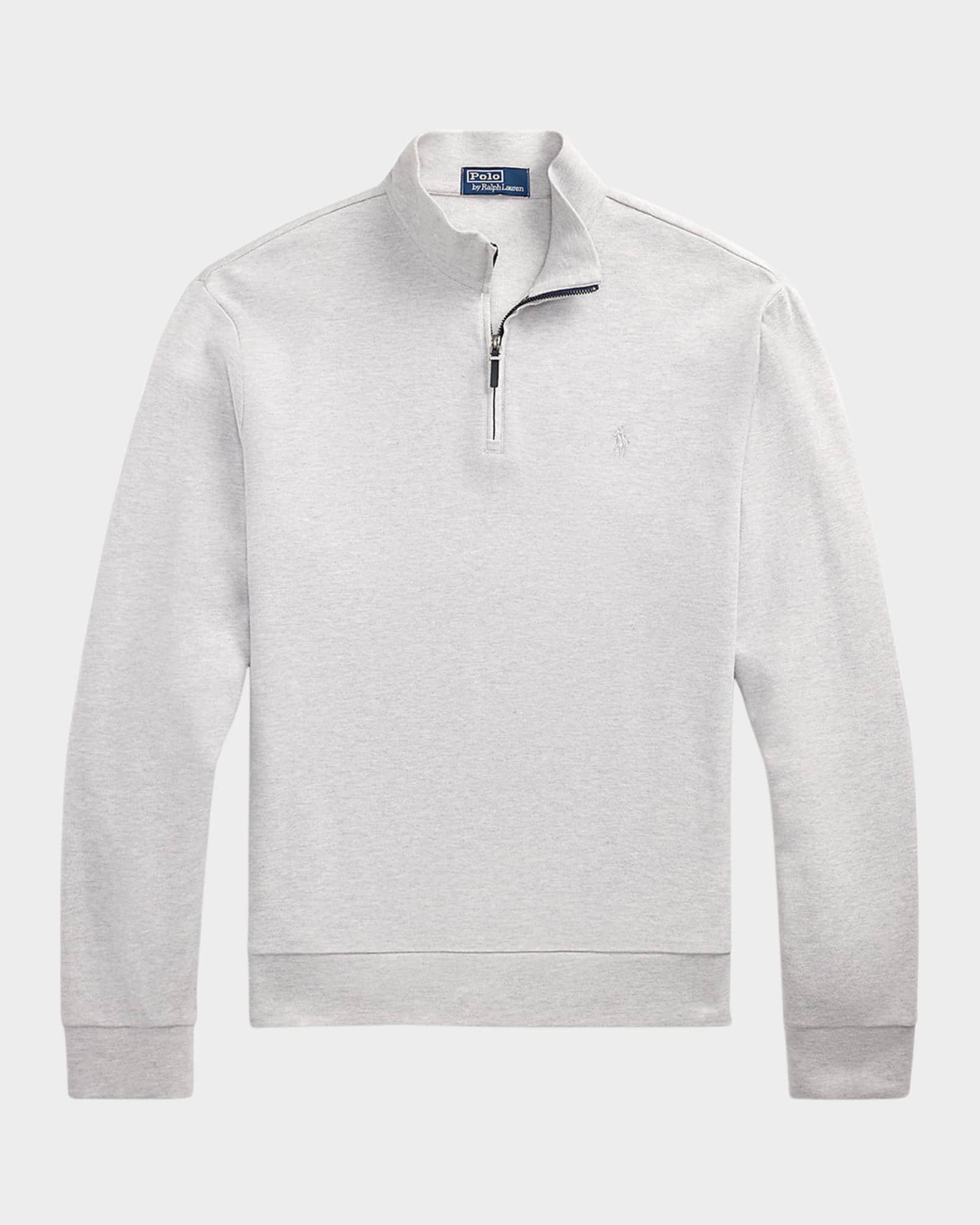 Mens Double-Knit Jacquard Quarter-Zip Sweater Product Image
