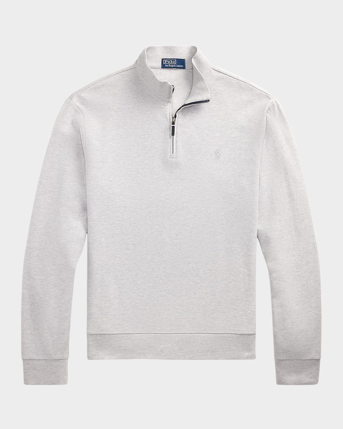 Mens Double-Knit Jacquard Quarter-Zip Sweater Product Image