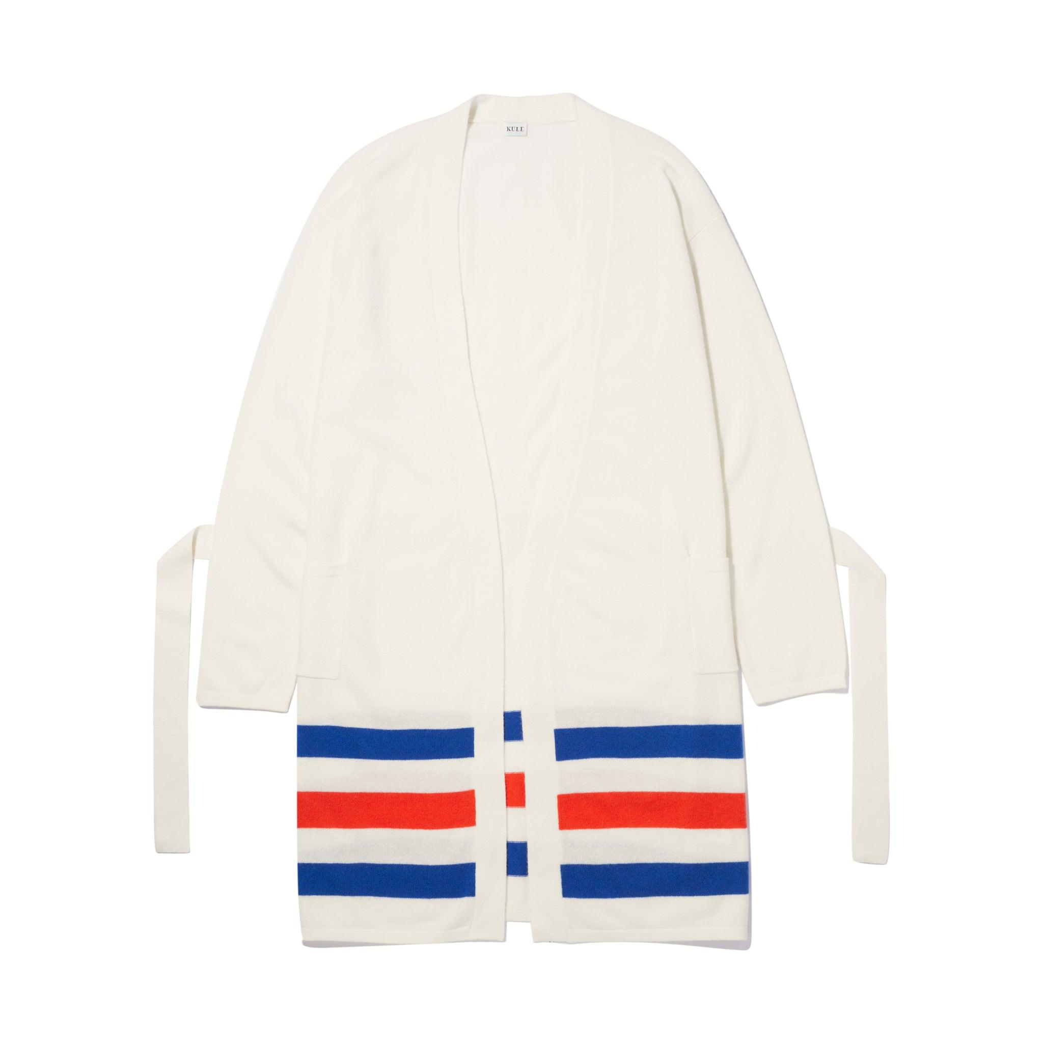 The Cashmere Blend Robe - Cream/Royal Blue/Poppy Female Product Image