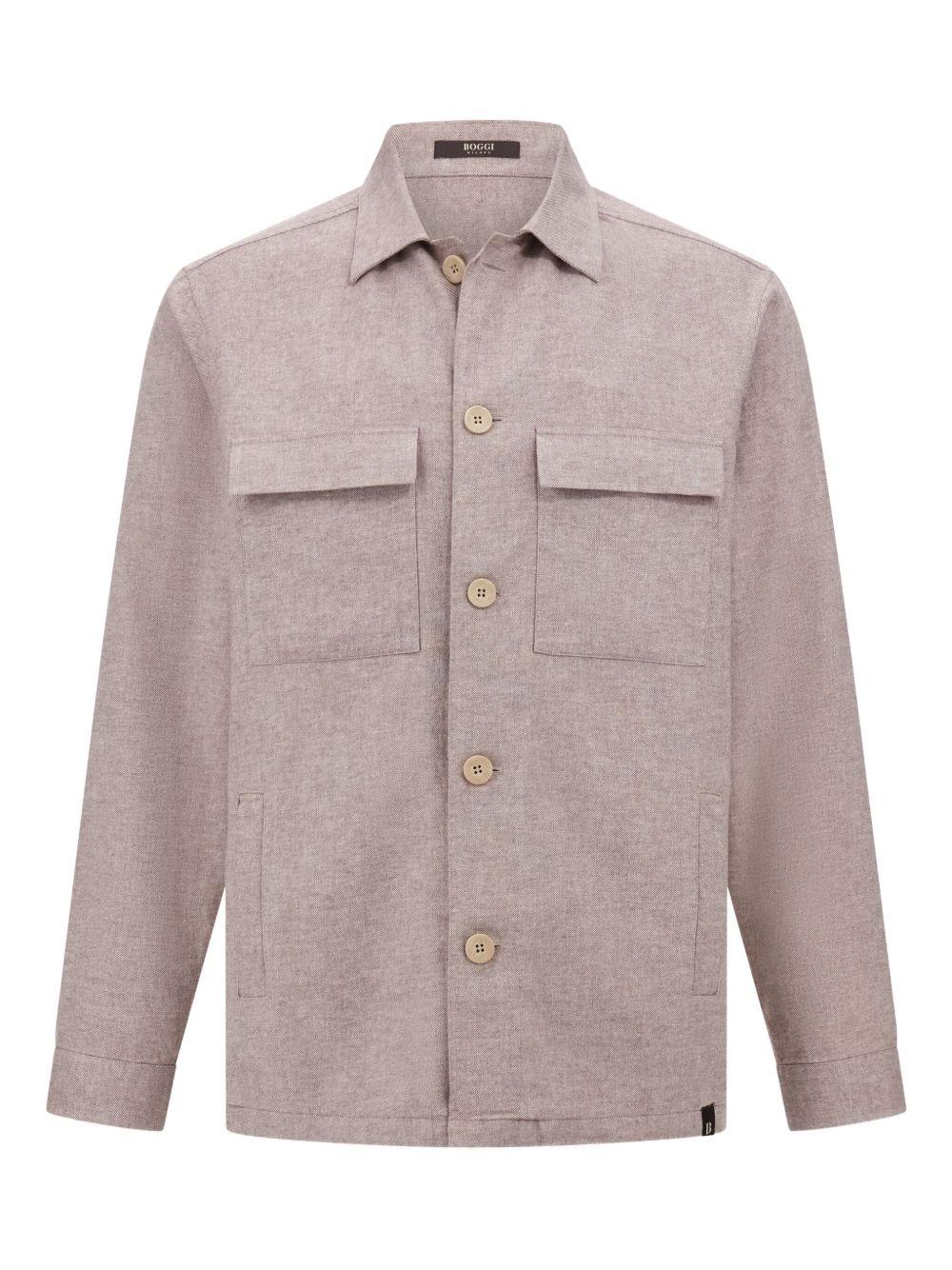 mélange-effect shirt jacket Product Image