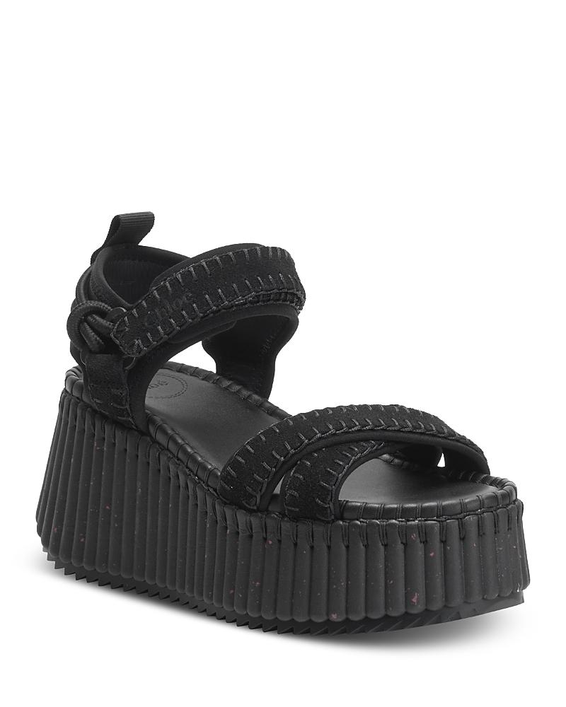 Nama Stitch Ankle-Strap Flatform Sandals Product Image