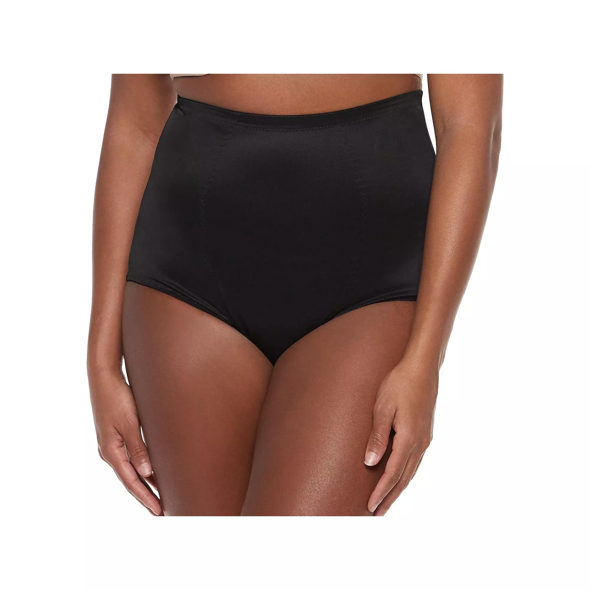 Plus Size Lunaire Tummy Panel Moderate Control Hi-Waist Brief 8622KX, Women's, Size: 3XL, Black Product Image