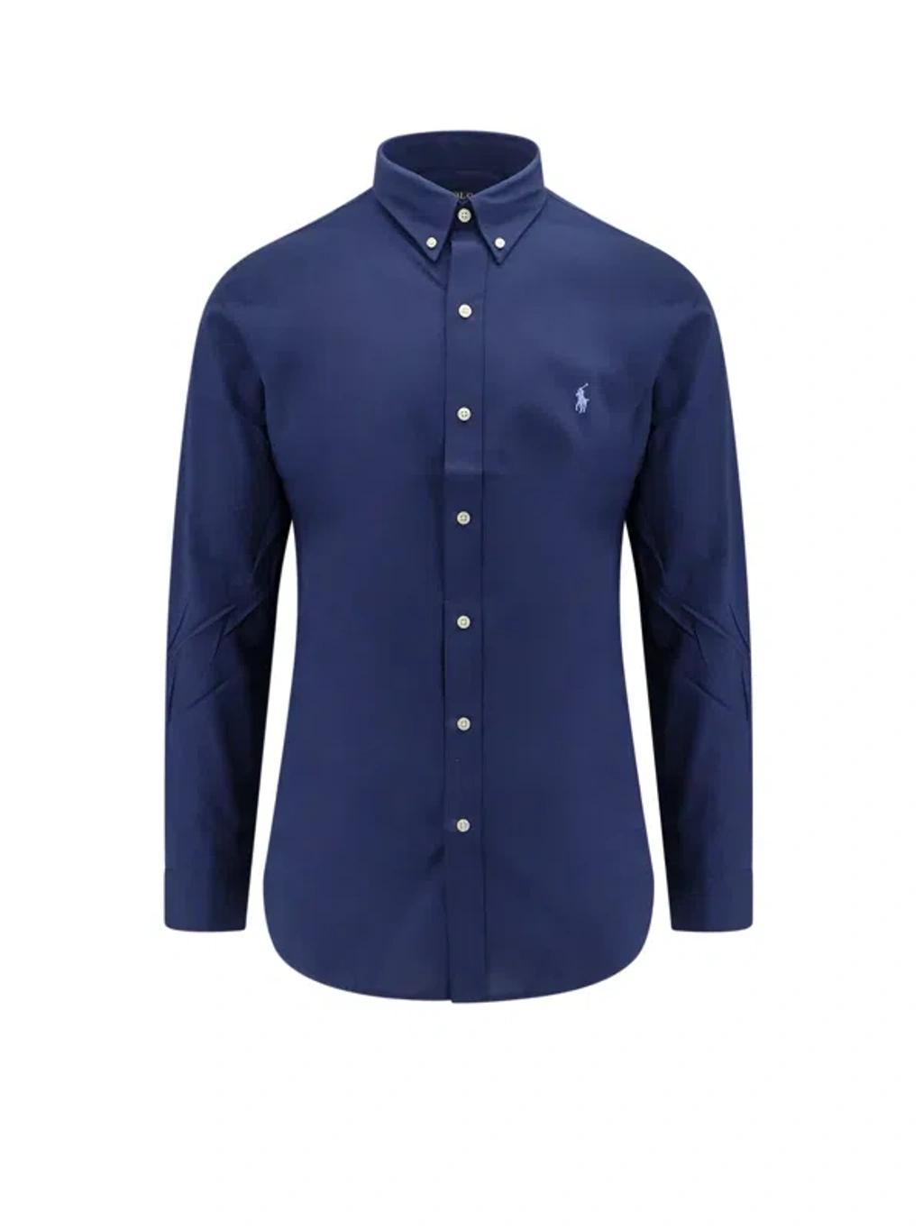 POLO RALPH LAUREN Camicia Bd In Popeline Stretch Slim-fit Shirt In Blue Product Image