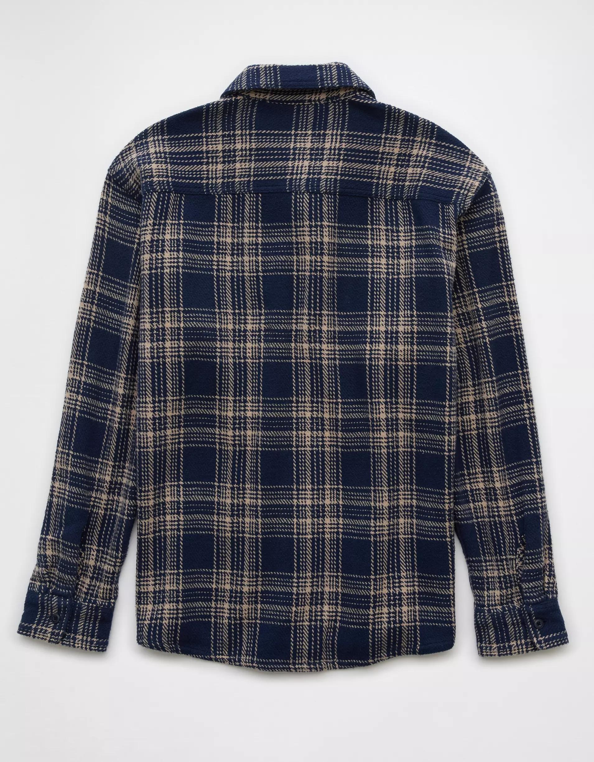 AE Textured Flannel Shirt Product Image