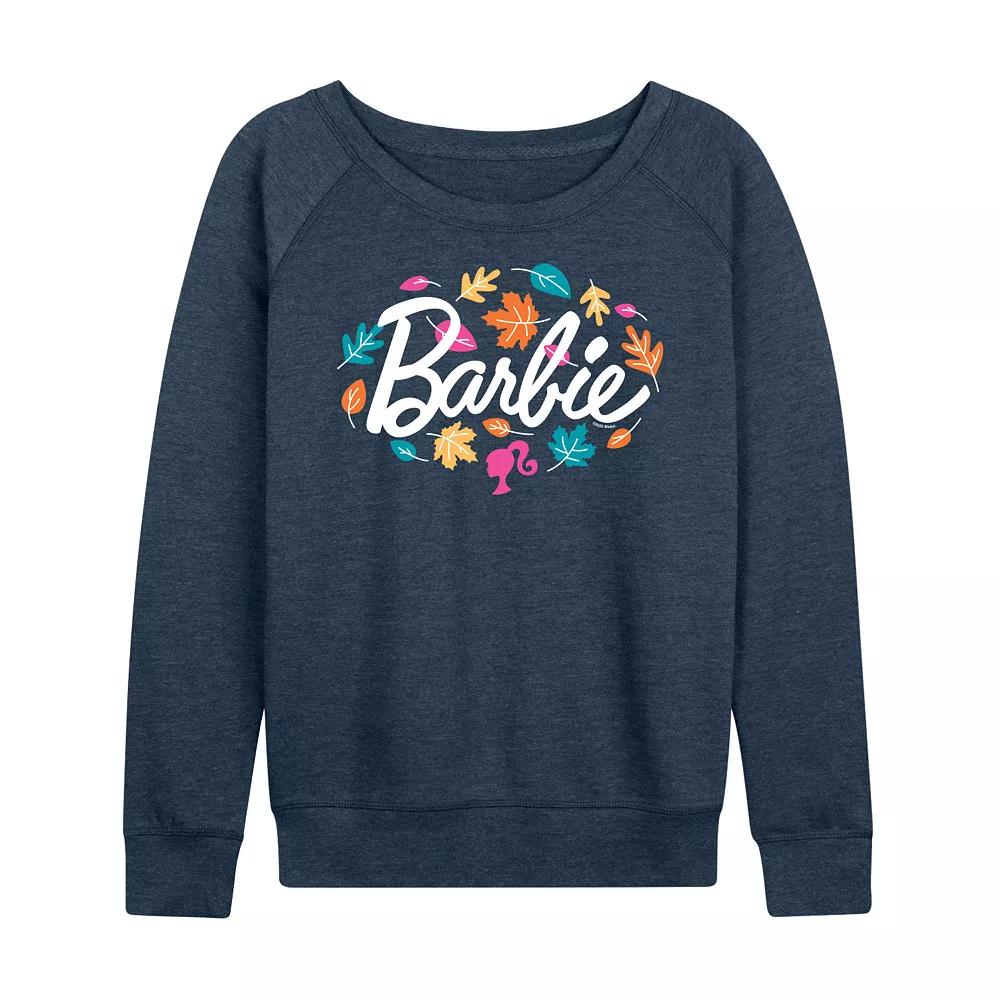 Women's Barbie® Leaf Logo French Terry Long Sleeve Tee, Girl's,  Product Image