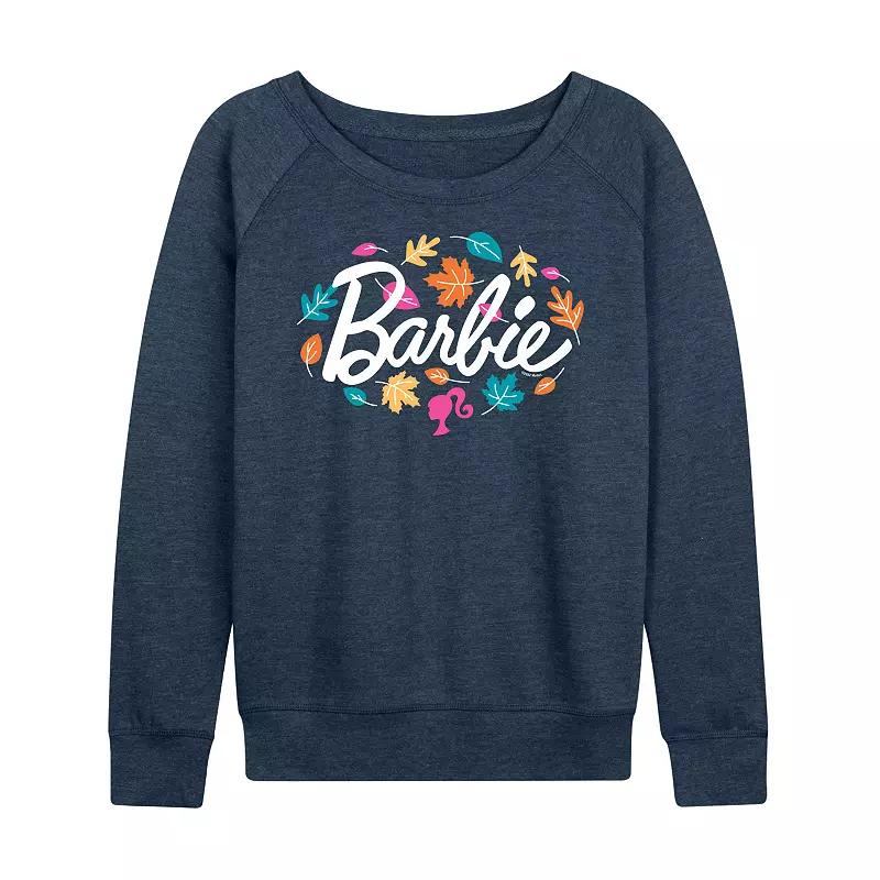 Women's Barbie® Leaf Logo French Terry Long Sleeve Tee, Girl's,  Product Image