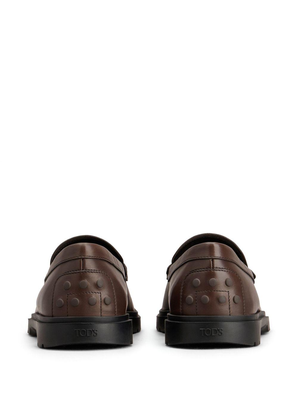 logo-debossed leather loafers  Product Image