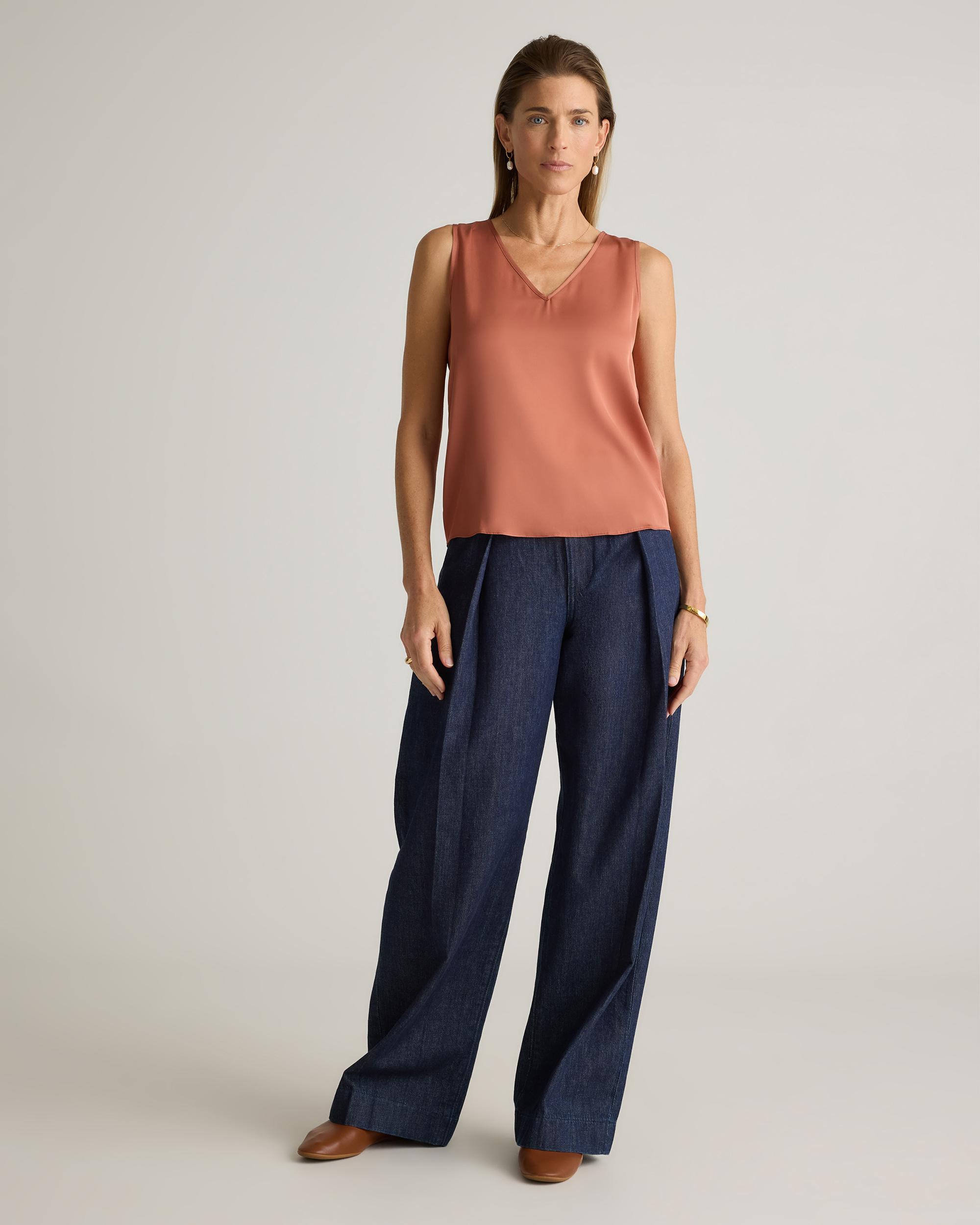 Quince | Women's Washable Stretch Silk Tank Top Size XS Product Image