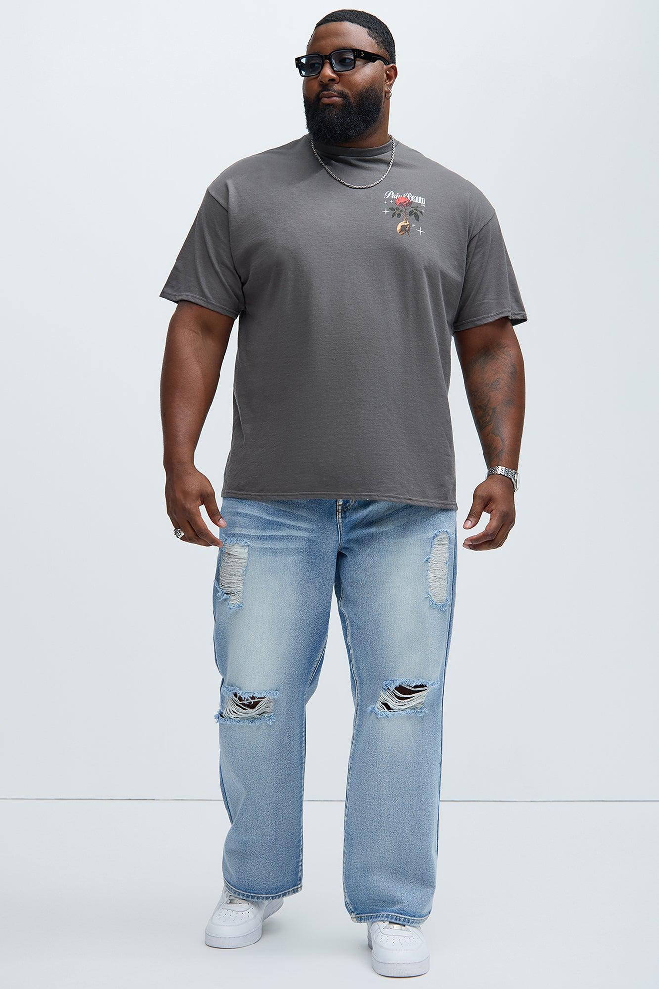 Pain & Beauty Short Sleeve Tee - Charcoal Product Image