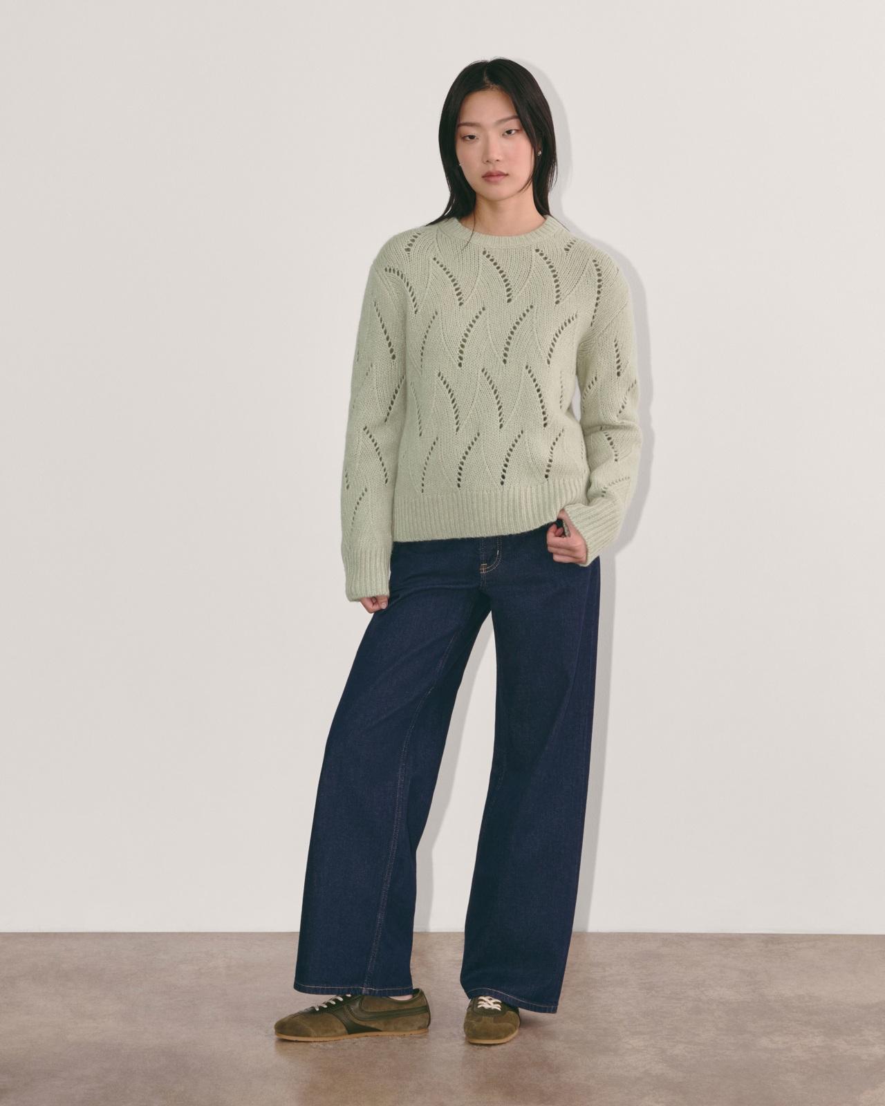 Womens Pointelle Sweater in Cloud by Everlane Product Image