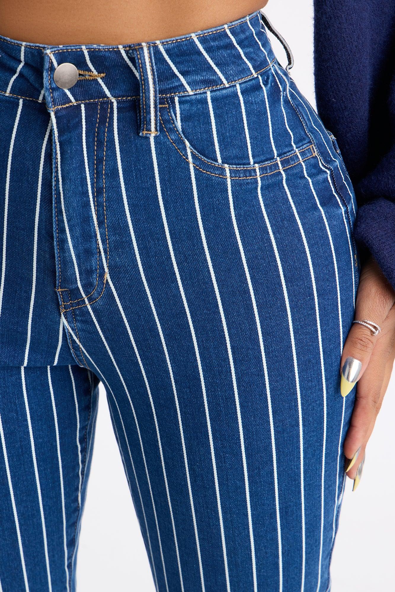 Crossed The Line Skinny Capri Jeans - Dark Wash Female Product Image