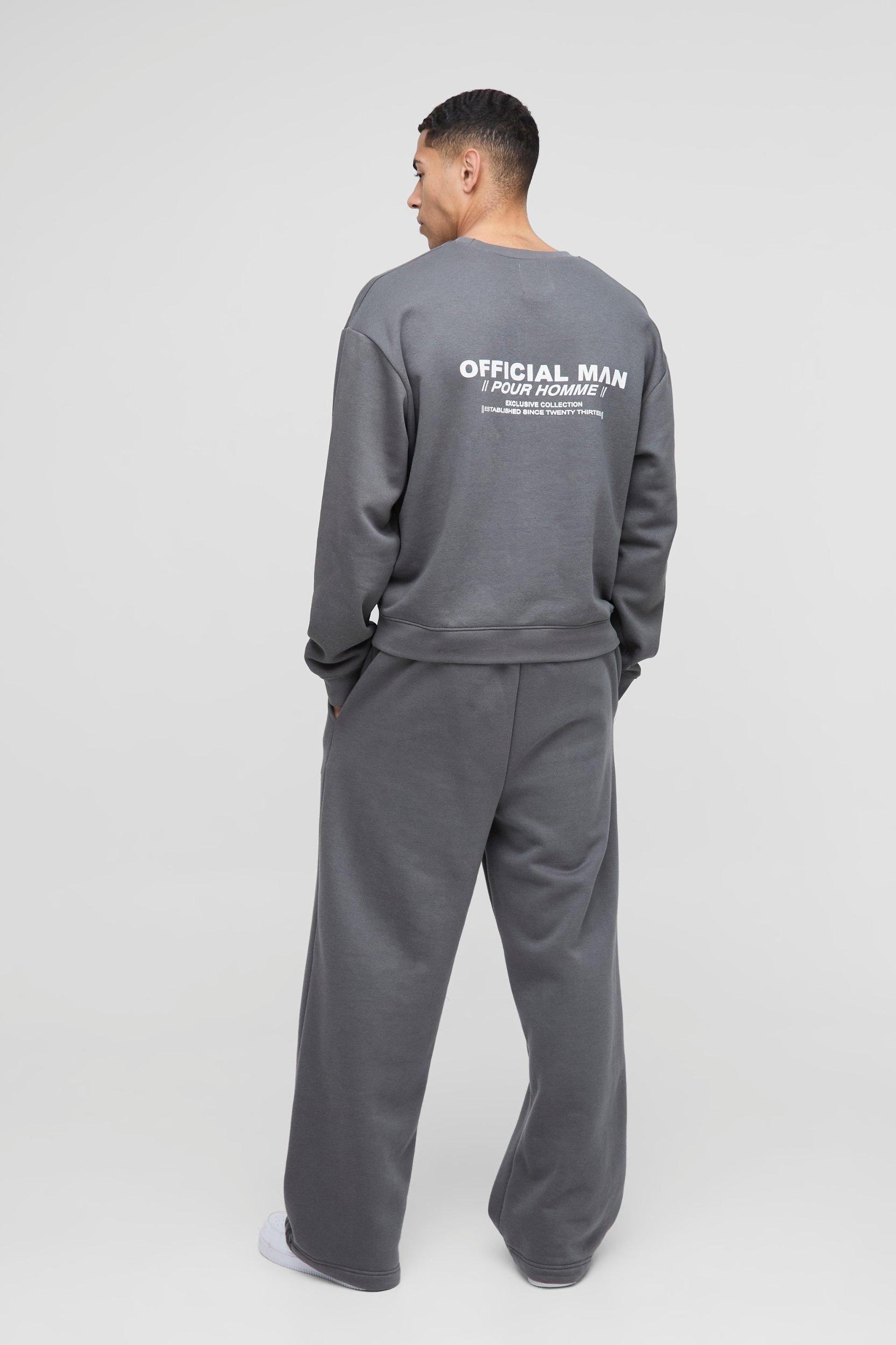 Oversized Boxy Multi Branded Print Sweatshirt | boohooMAN USA Product Image