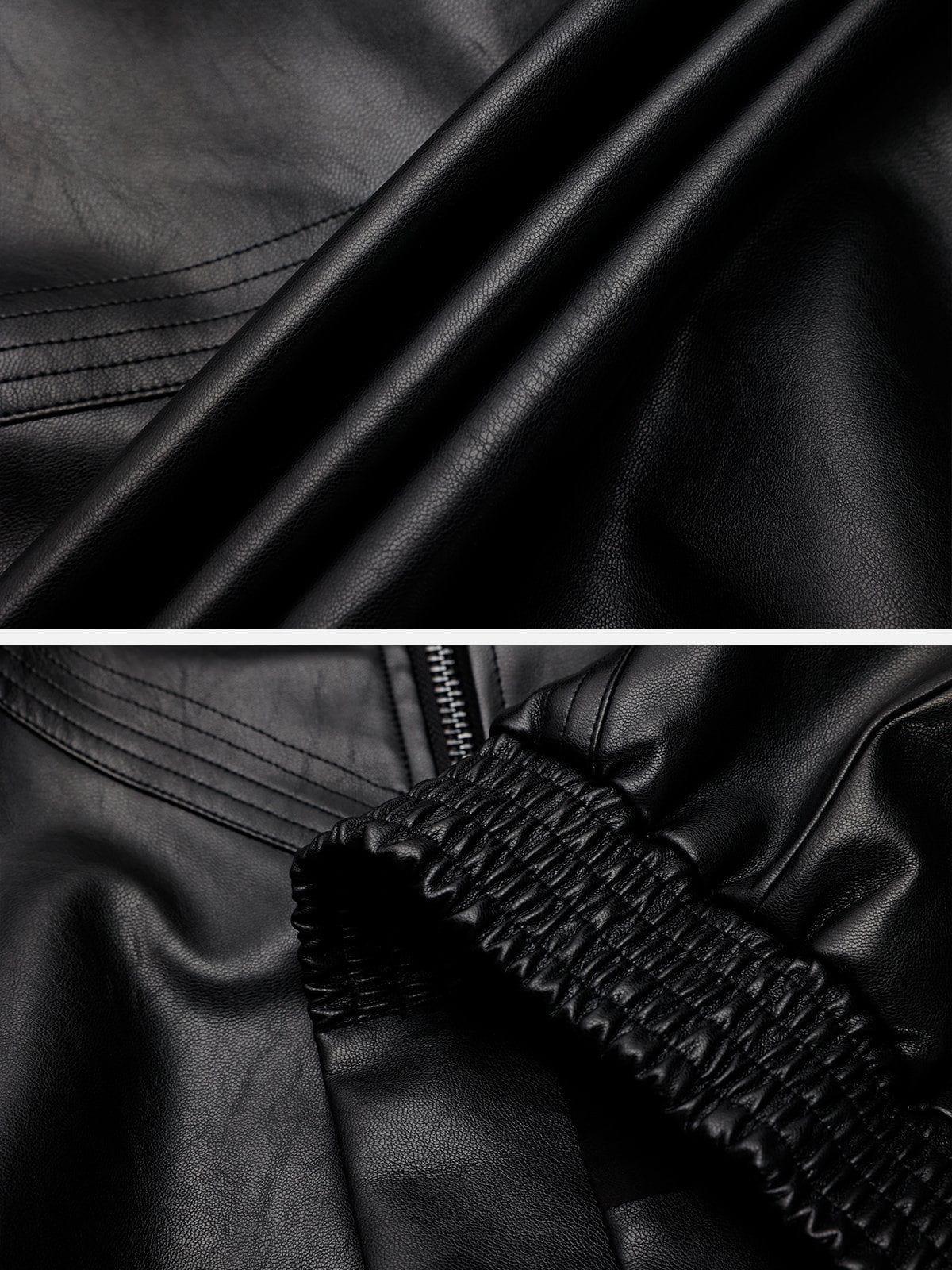 Aelfric Eden Leather Zip Up Jacket Product Image