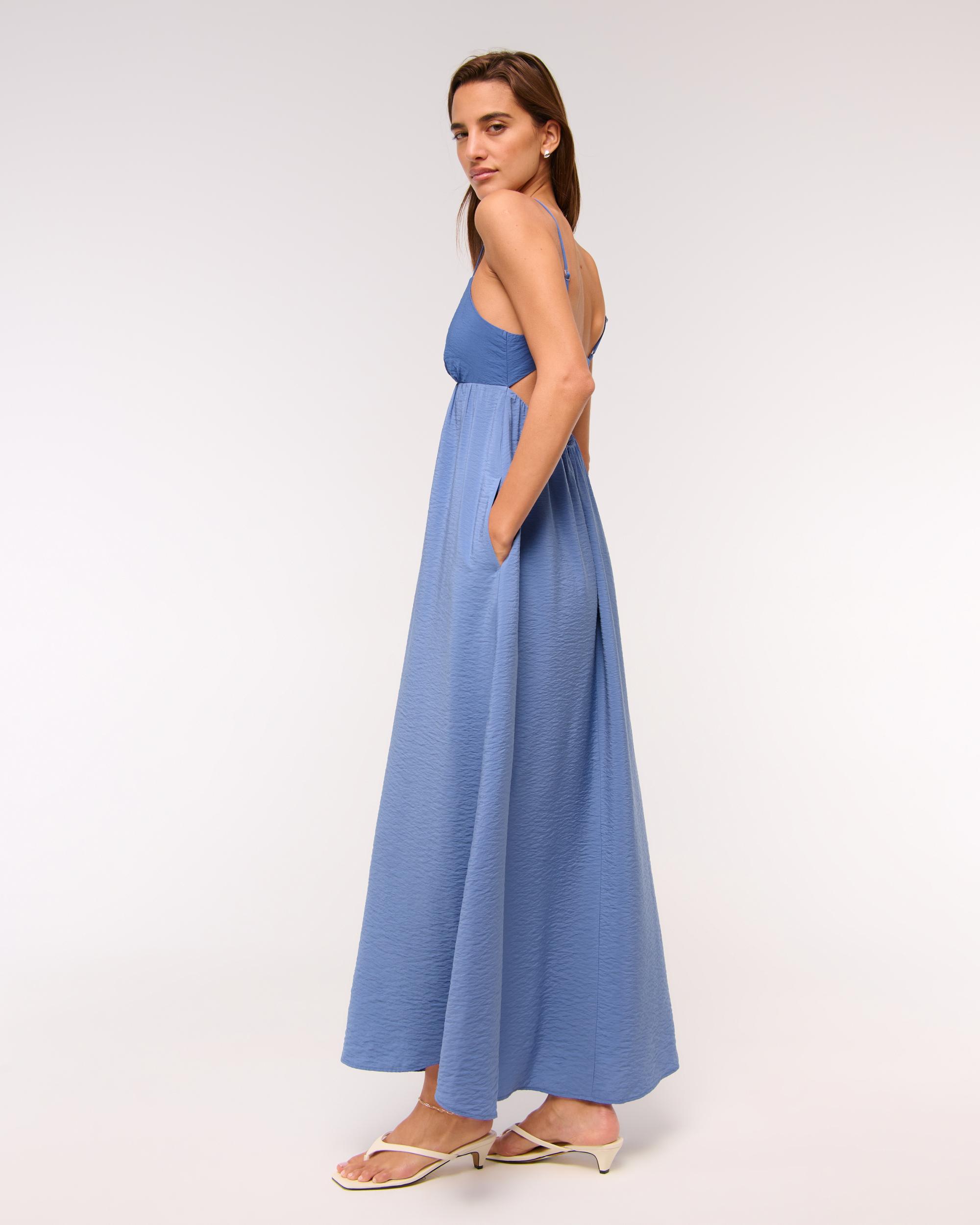 Bra-Free Clasp-Back Flowy Maxi Dress Product Image