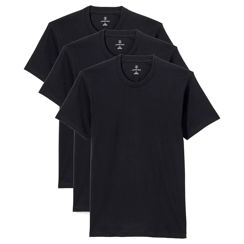 Men's Lands' End Crewneck 3-Pack Undershirt,  Product Image
