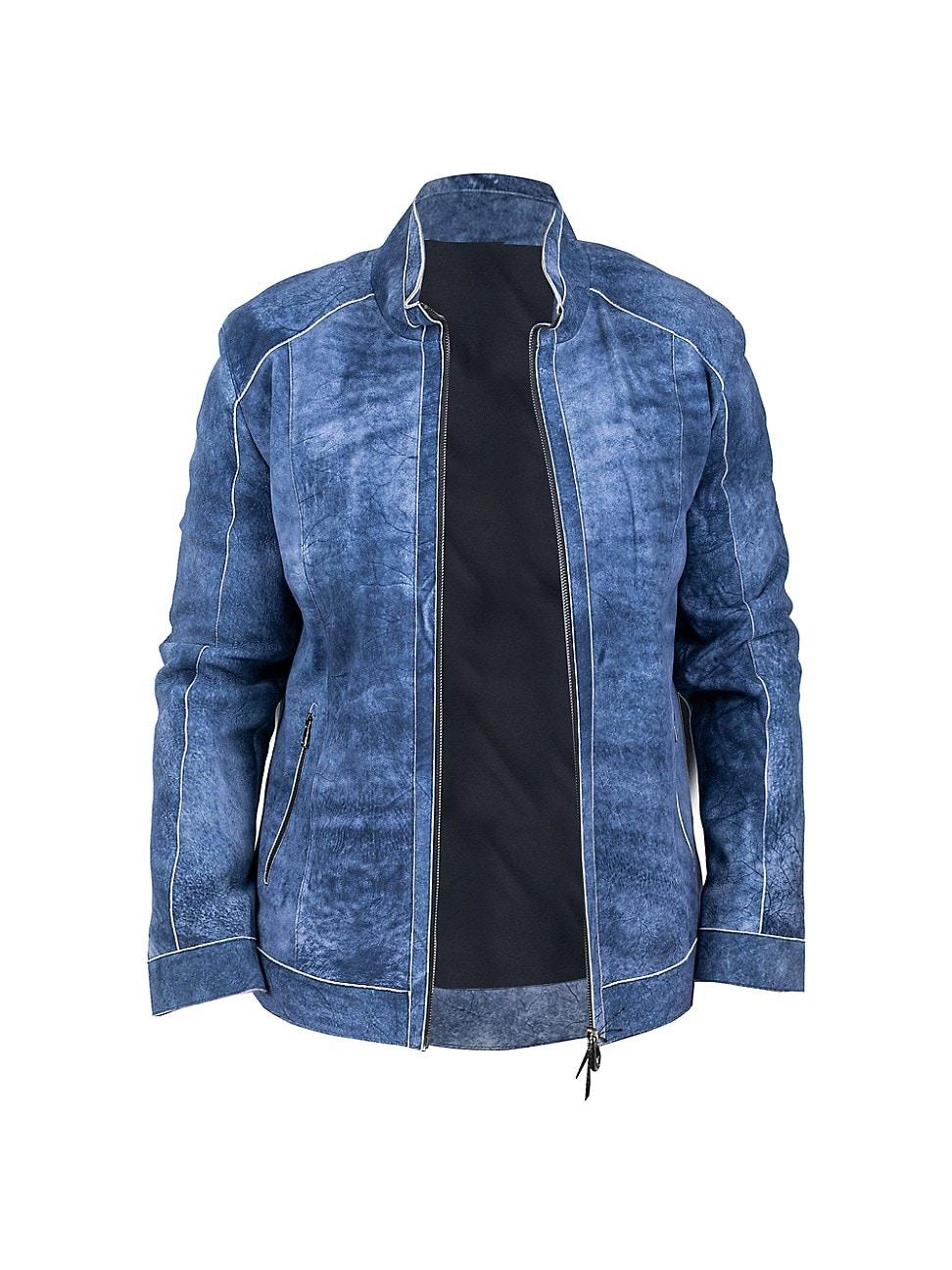 Mens Leather Suede Jacket Product Image