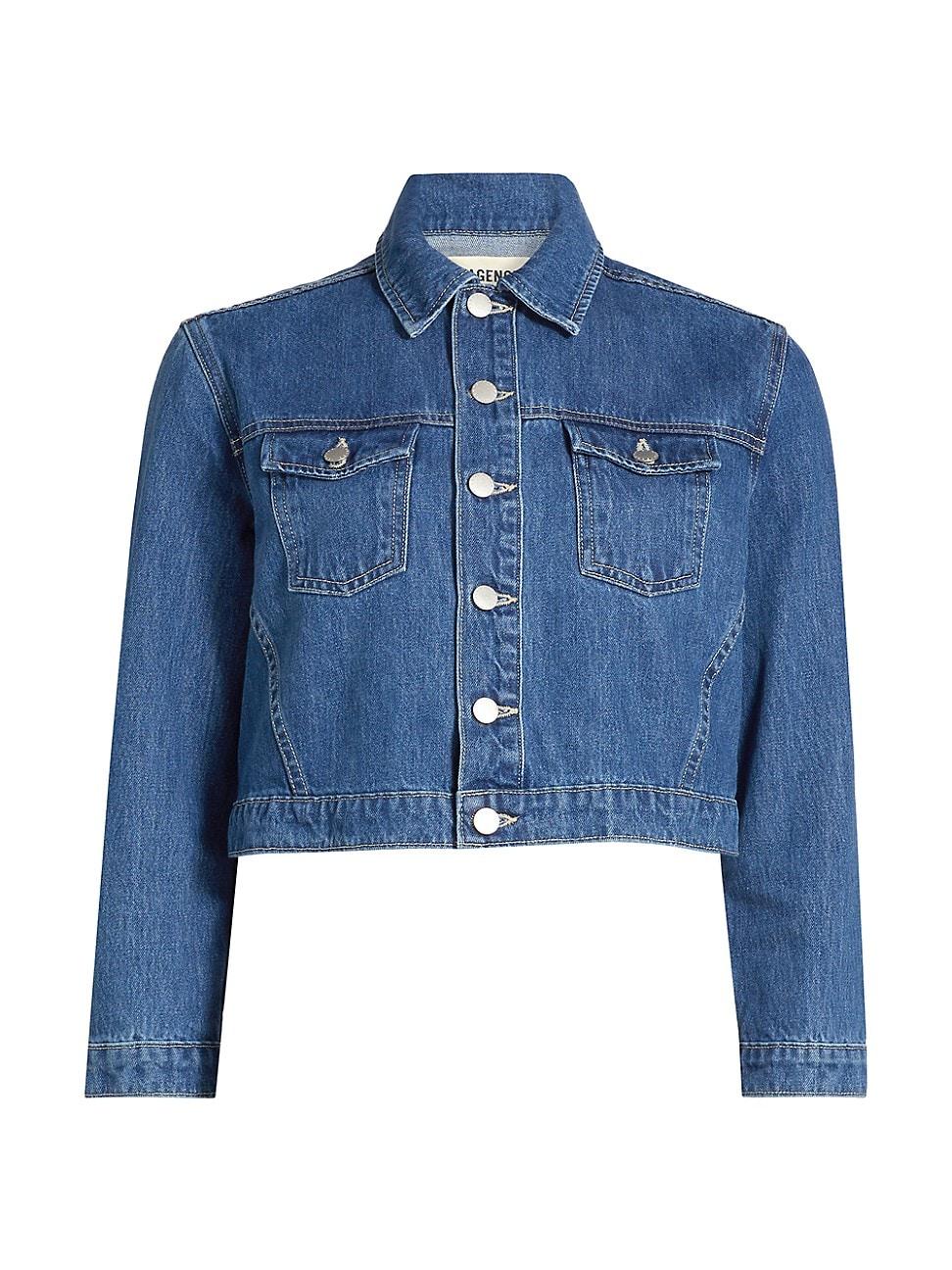 Womens Koda Crop Denim Jacket Product Image