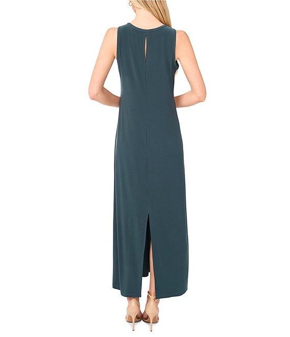 Vince Camuto Sleeveless Keyhole Back Crew Neck A-Line Maxi Dress Product Image