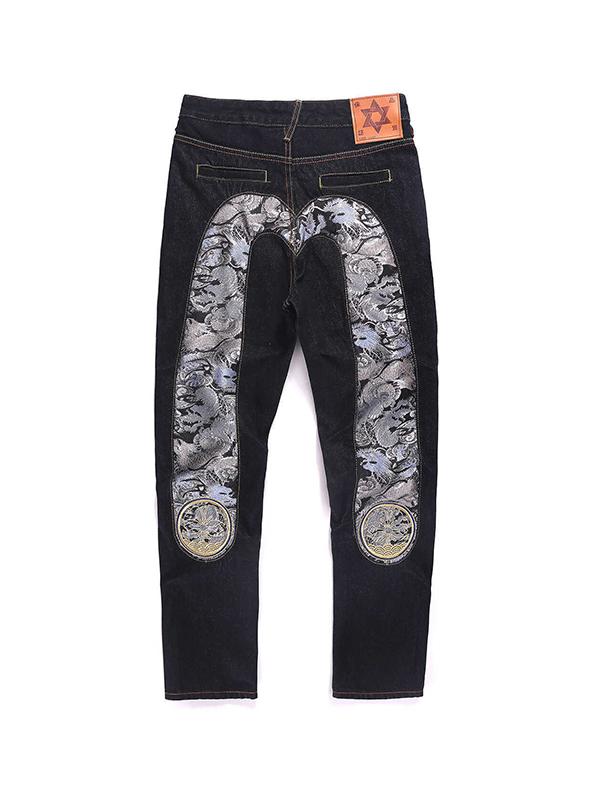 Men's Graphic Print Loose Jeans Product Image
