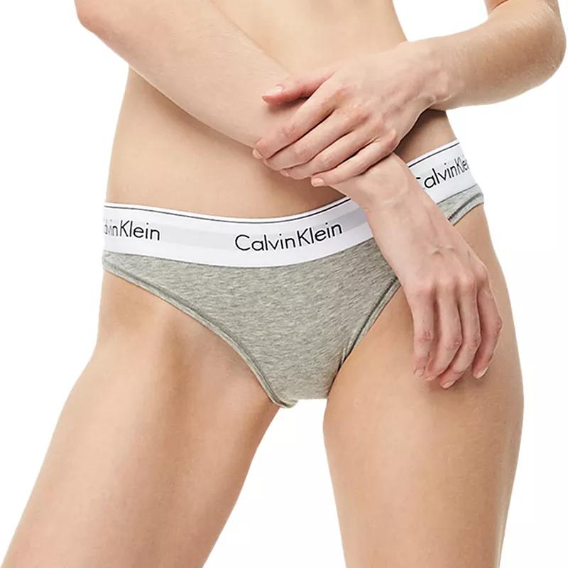 Calvin Klein Womens Icon Cotton Modal Bikini - Grey Product Image
